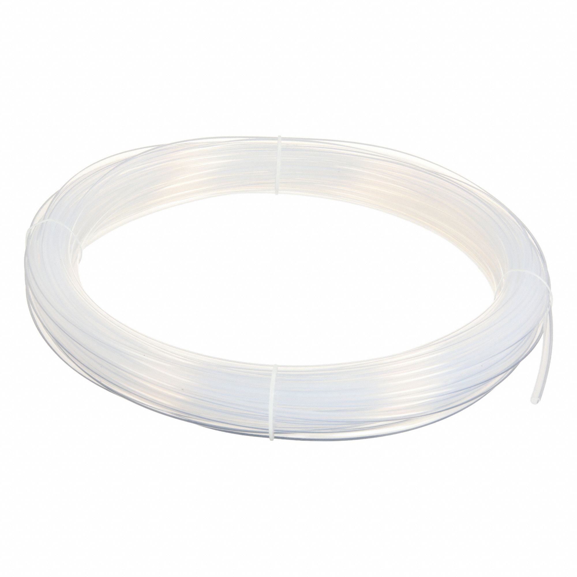 Tubing: FEP, Natural, 3/16 in ID, 1/4 in OD, 100 ft Lg, Shore D 55