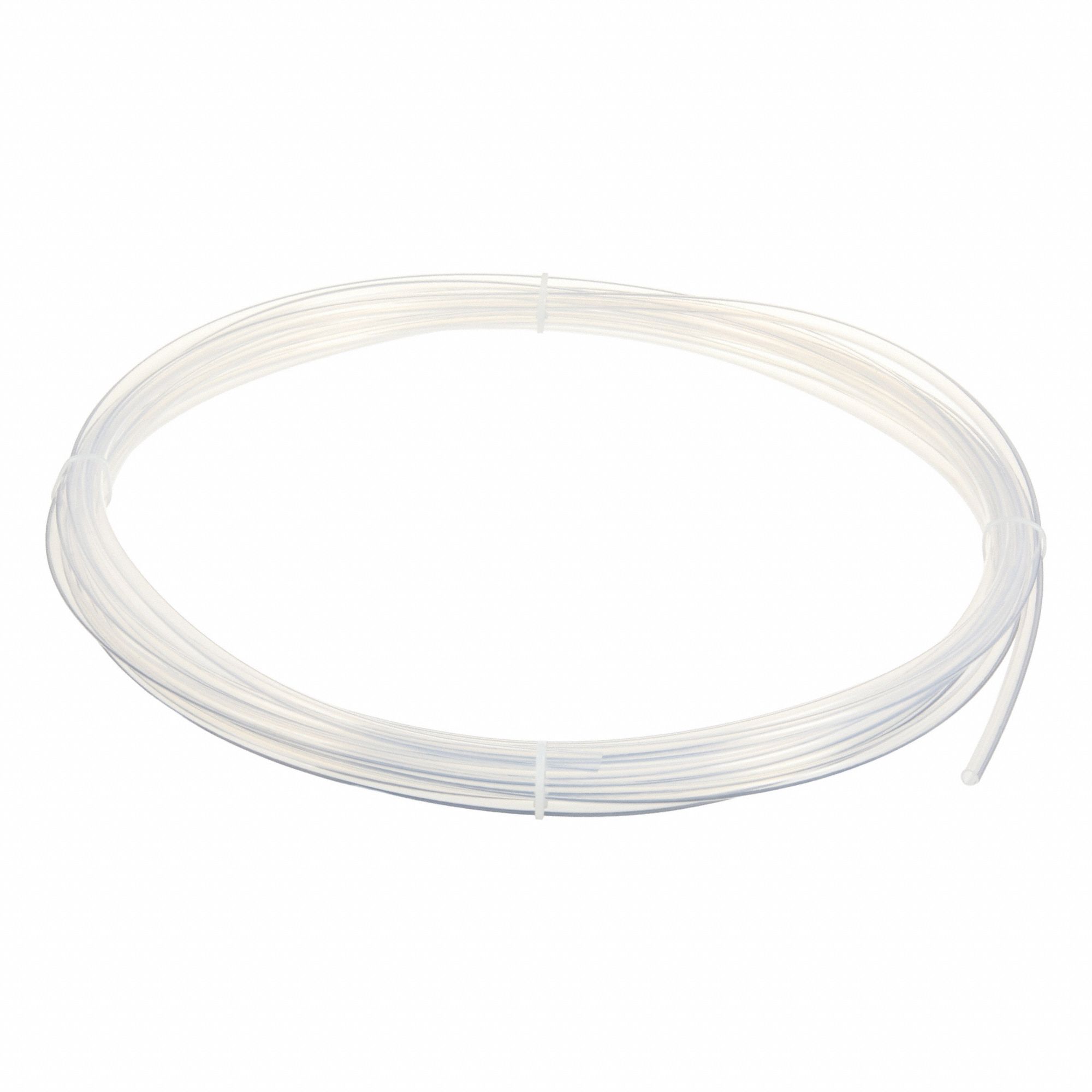 Tubing: FEP, Natural, 3/16 in ID, 1/4 in OD, 25 ft Lg, Shore D 55