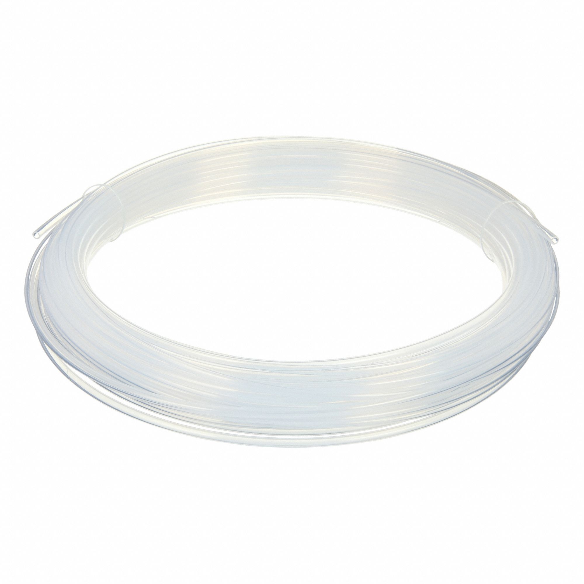 Tubing: FEP, Natural, 5/32 in ID, 1/4 in OD, 100 ft Lg, Shore D 55