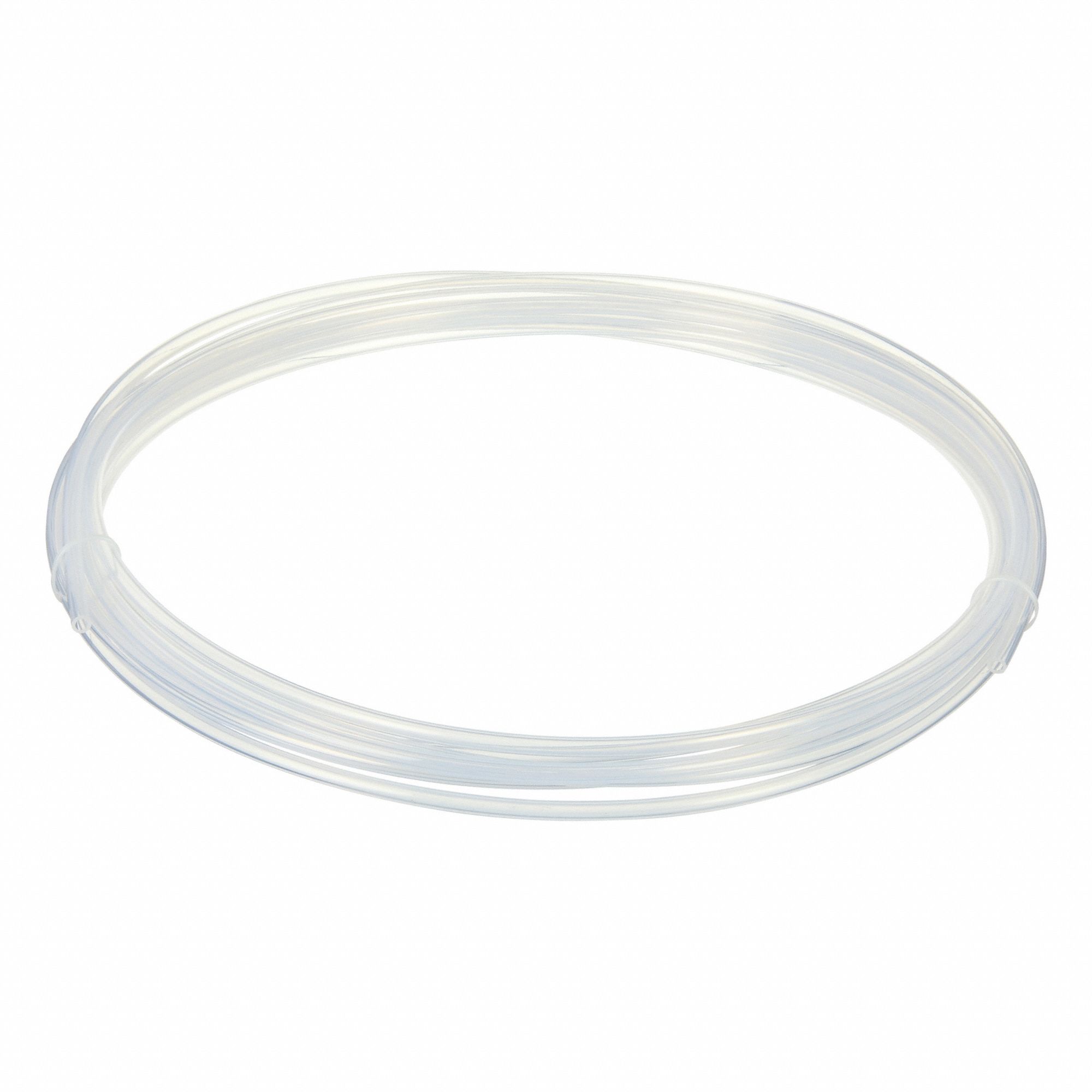 Tubing: FEP, Natural, 5/32 in ID, 1/4 in OD, 25 ft Lg, Shore D 55, Autoclavable