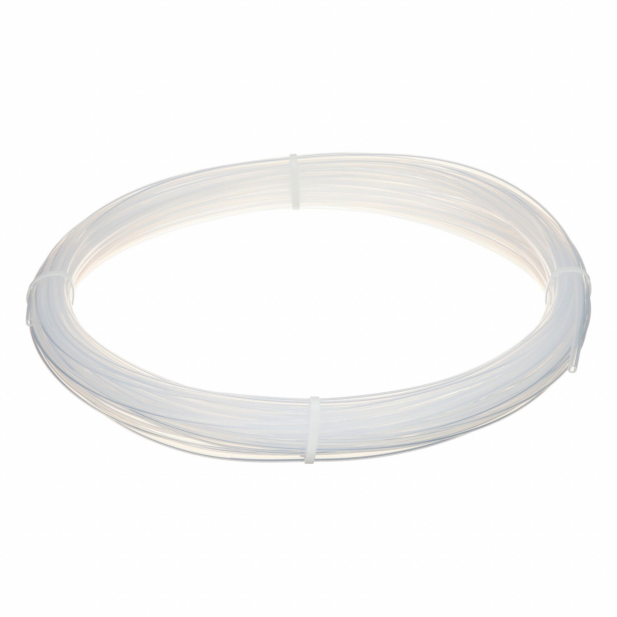 Tubing: FEP, Natural, 3/16 in ID, 5/16 in OD, 100 ft Lg, Shore D 55