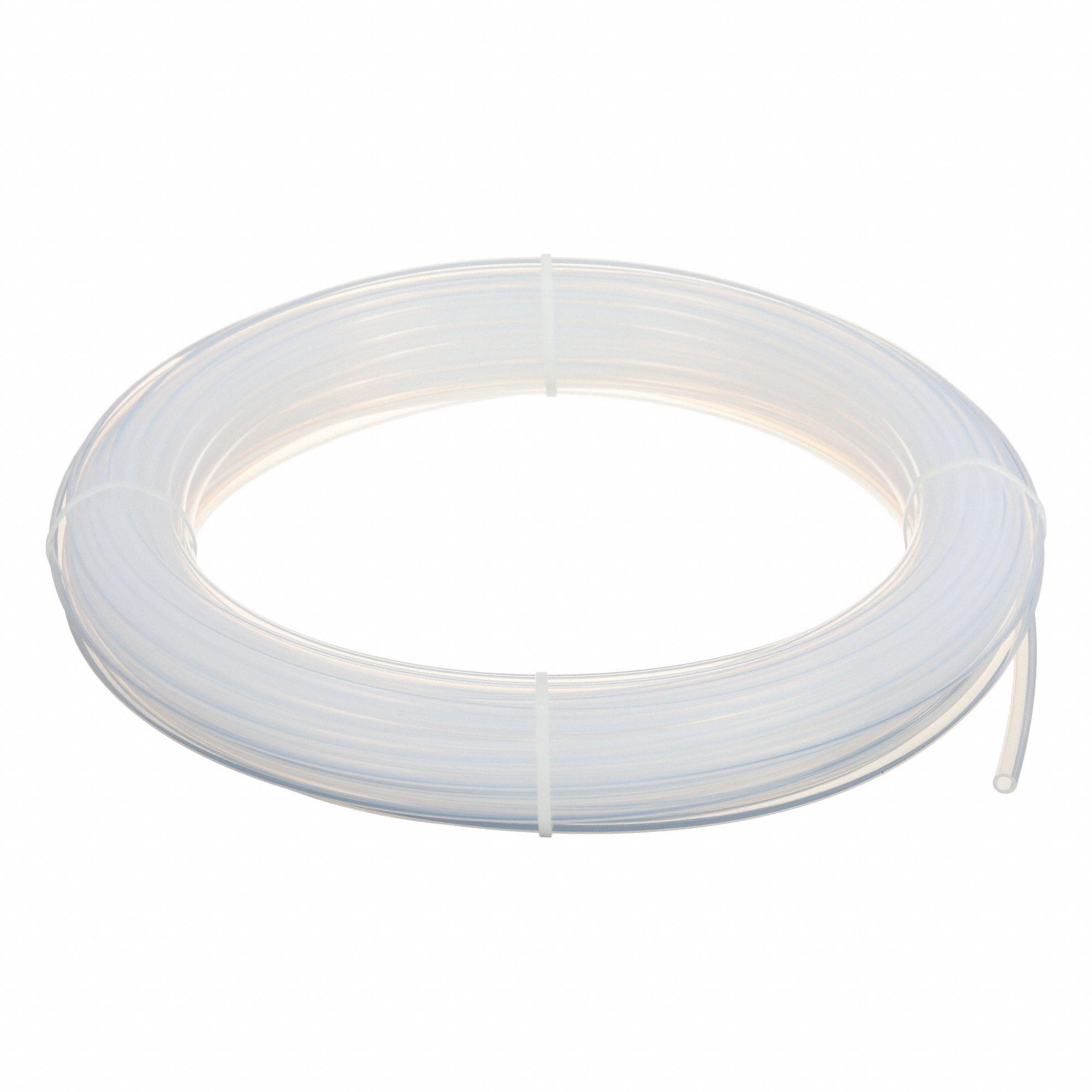 Tubing: FEP, Clear, 1/4 in ID, 3/8 in OD, 100 ft Lg, Shore D 55