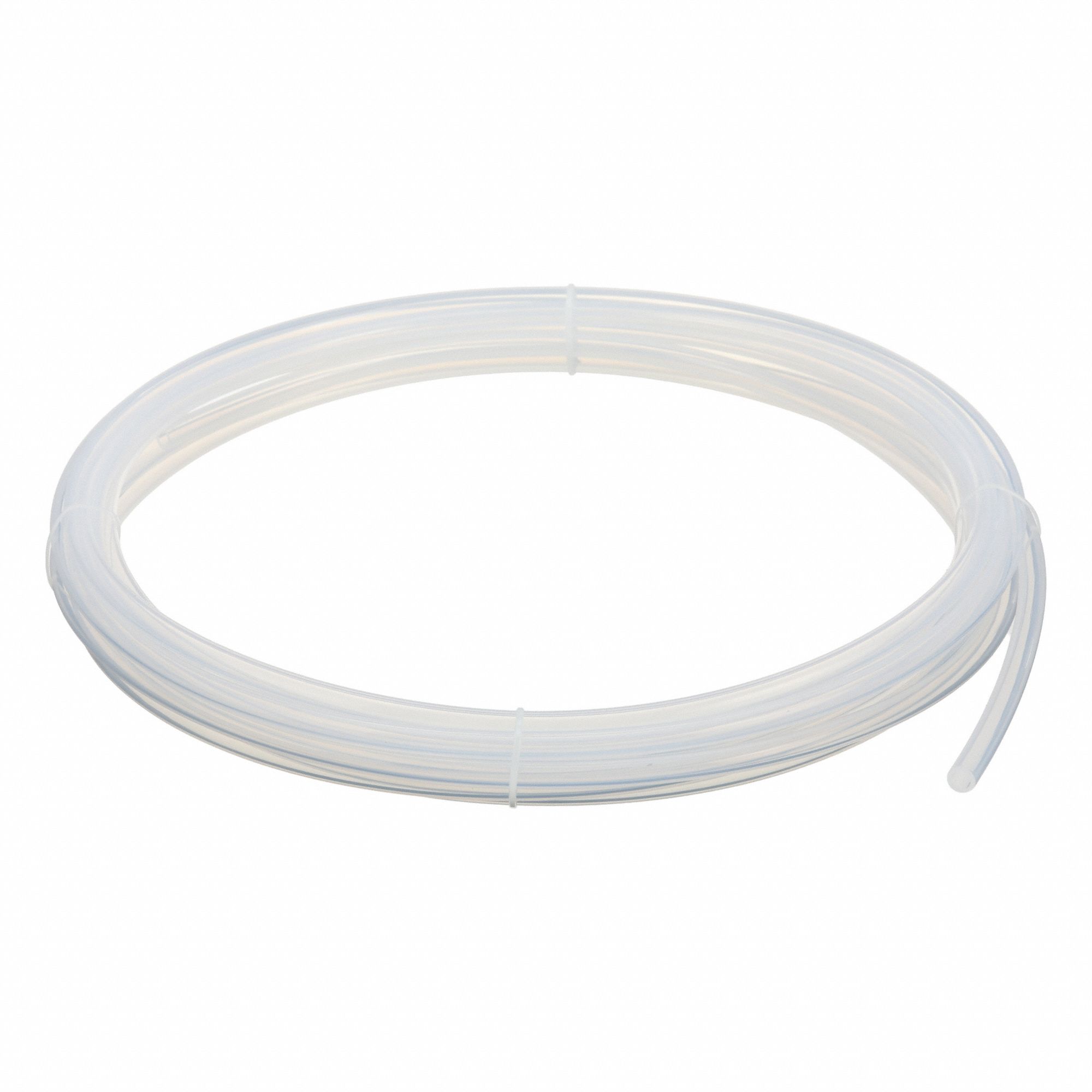 Tubing: FEP, Clear, 1/4 in ID, 3/8 in OD, 25 ft Lg, Shore D 55
