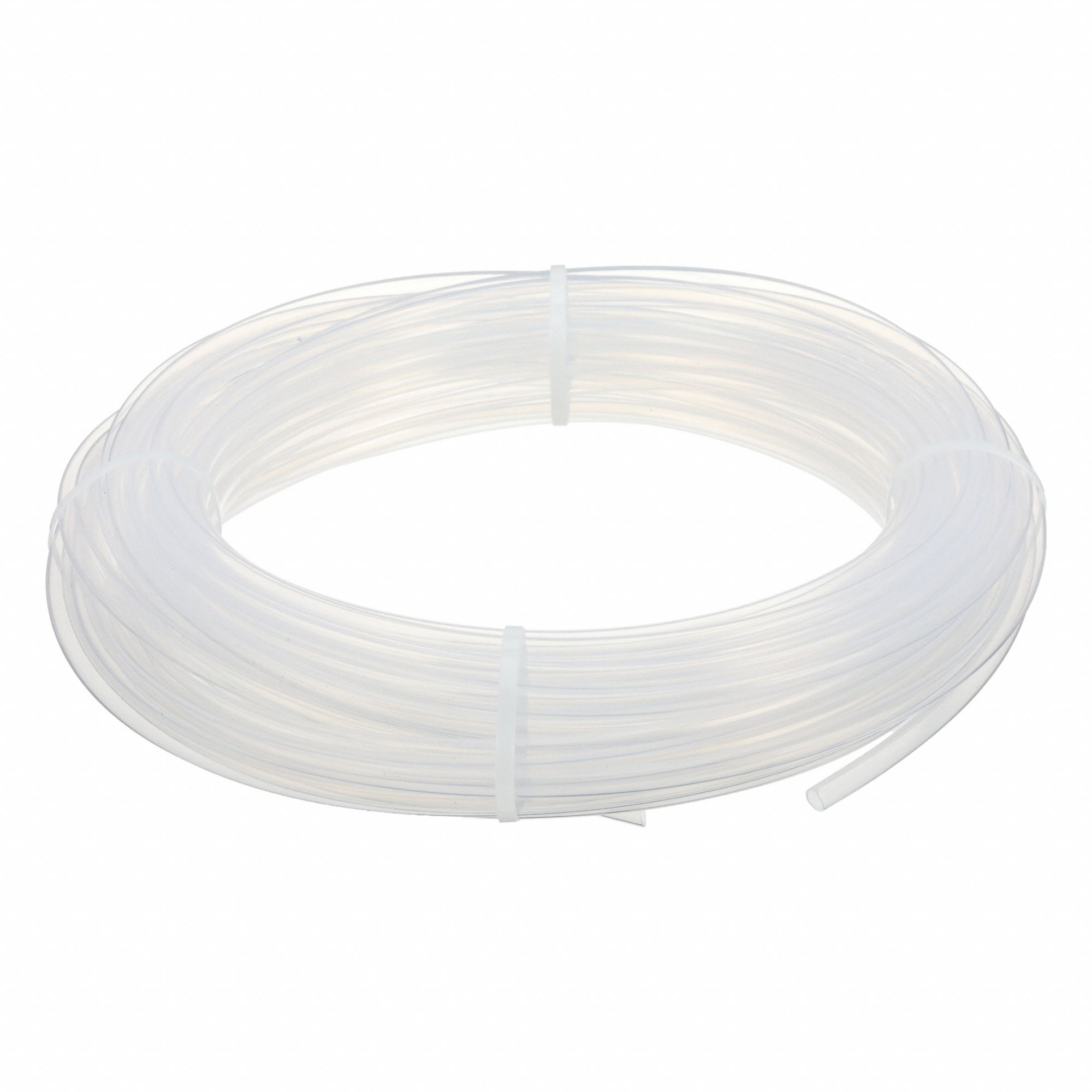 Tubing: FEP, Clear, 3/8 in ID, 7/16 in OD, 100 ft Lg, Shore D 55