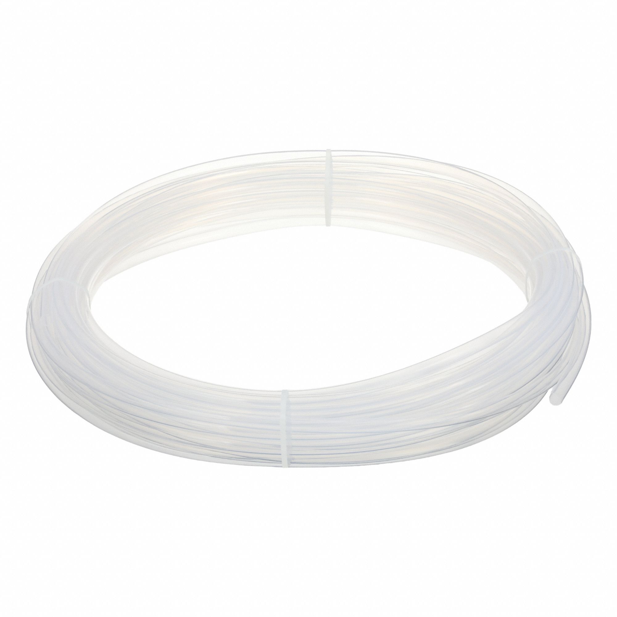 Tubing: FEP, Clear, 7/16 in ID, 1/2 in OD, 100 ft Lg, Shore D 55