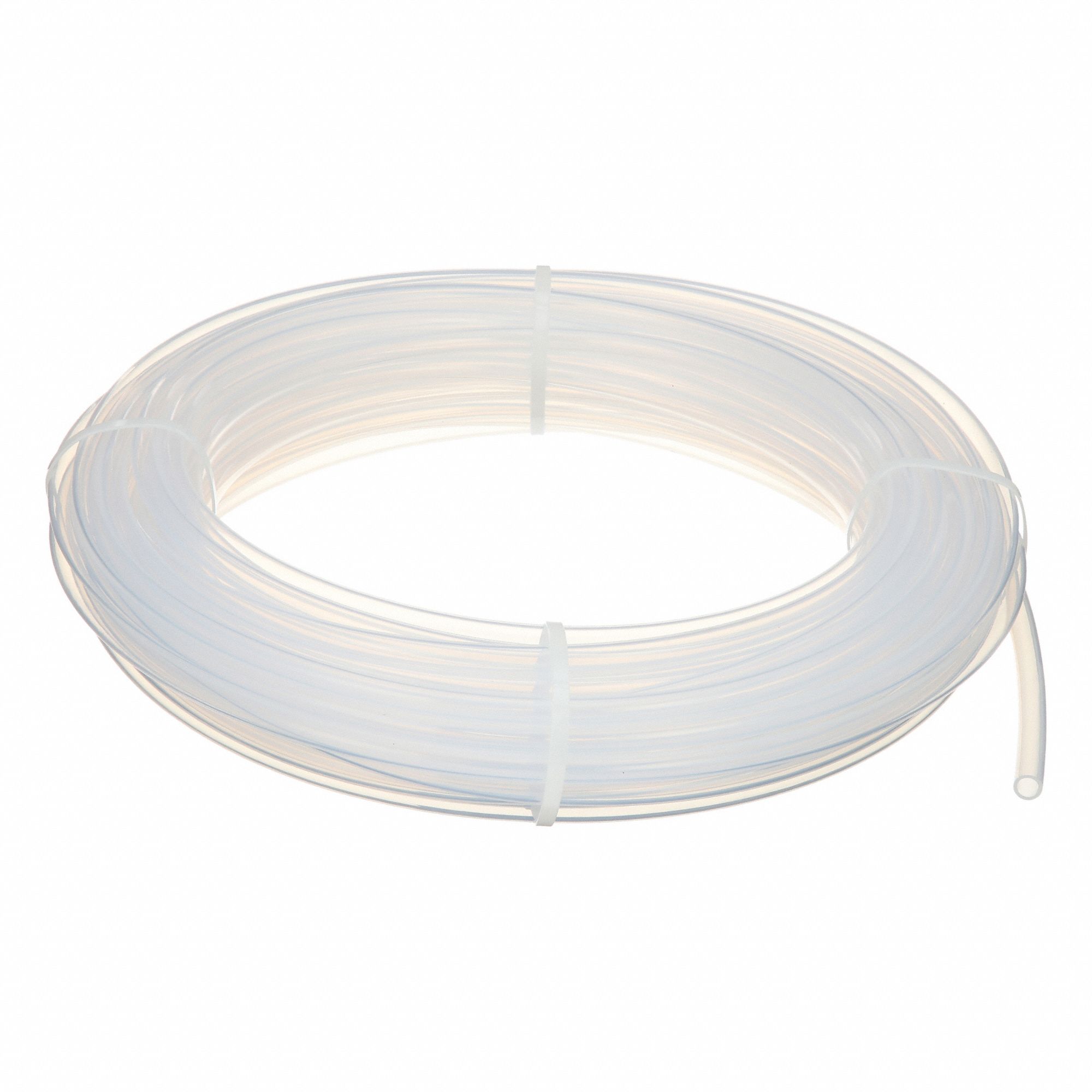 Tubing: FEP, Clear, 3/8 in ID, 1/2 in OD, 100 ft Lg, Shore D 55
