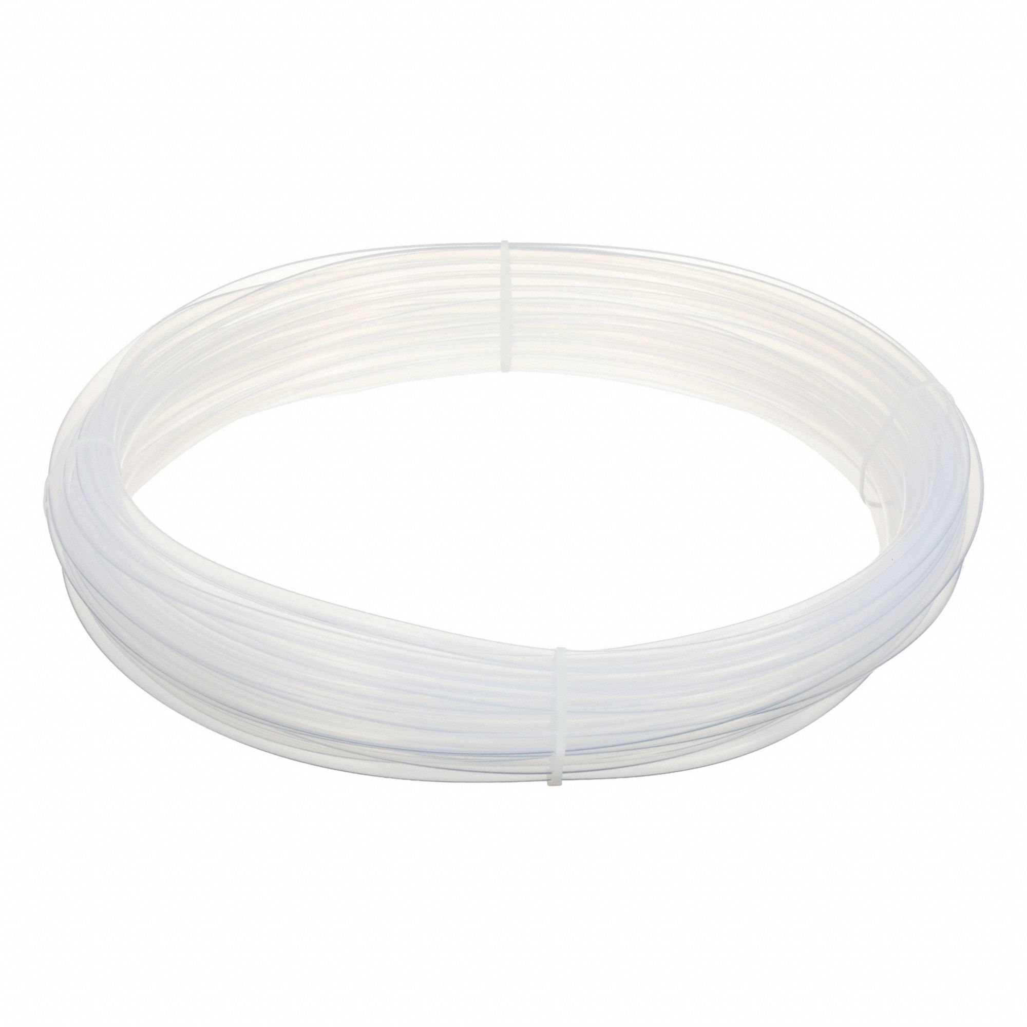 Tubing: PFA, Clear, 3/8 in ID, 7/16 in OD, 100 ft Lg