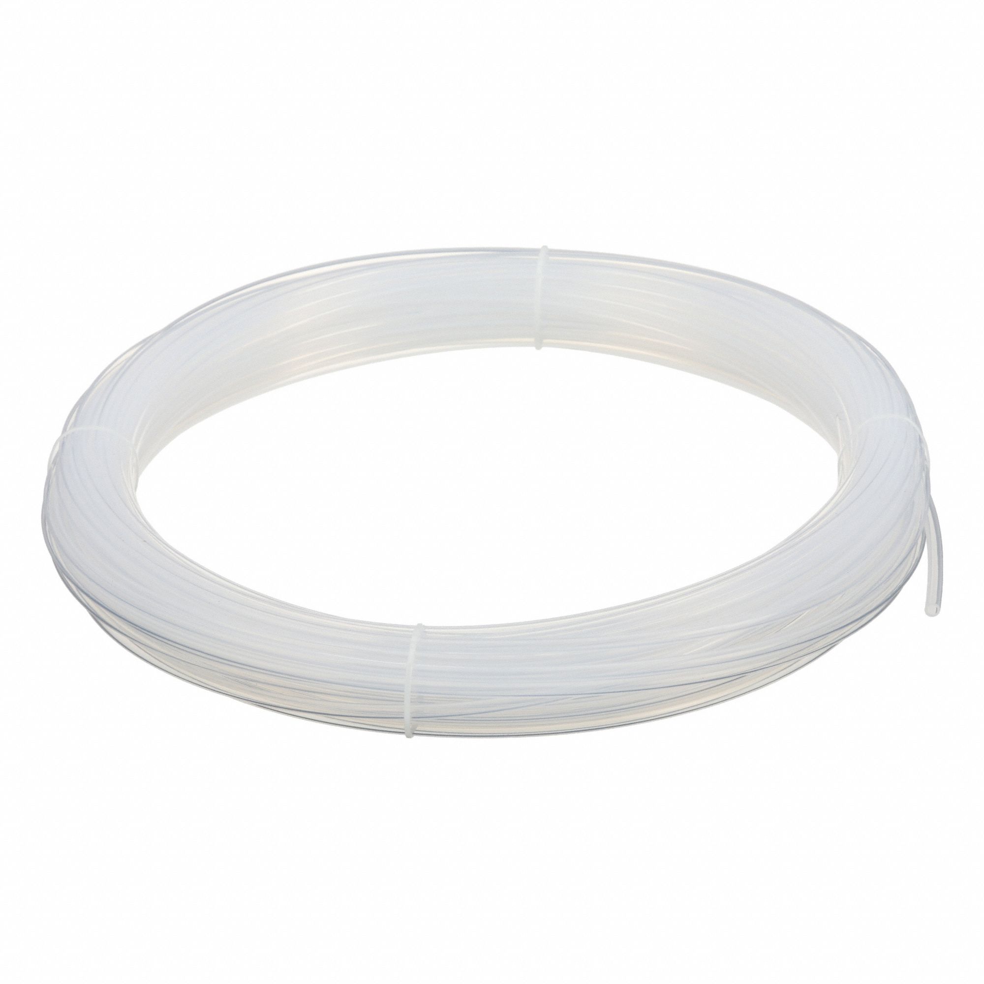 Tubing: FEP, Natural, 4 mm ID, 6 mm OD, 100 ft Lg, Shore D 55