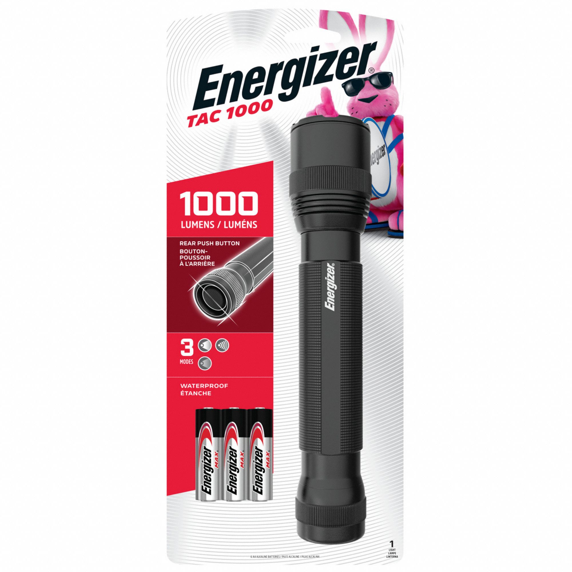 ENERGIZER, 1,000 lm Max Brightness, 4 hr Run Time at Max Brightness
