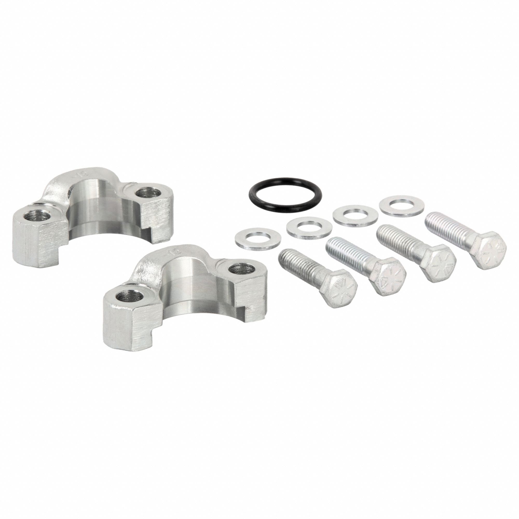 Flange Mounting Kit: 3/4 in Nominal Flange Size, Buna-N, 62 Flange SAE, 6, 000 psi, Zinc-Plated Steel