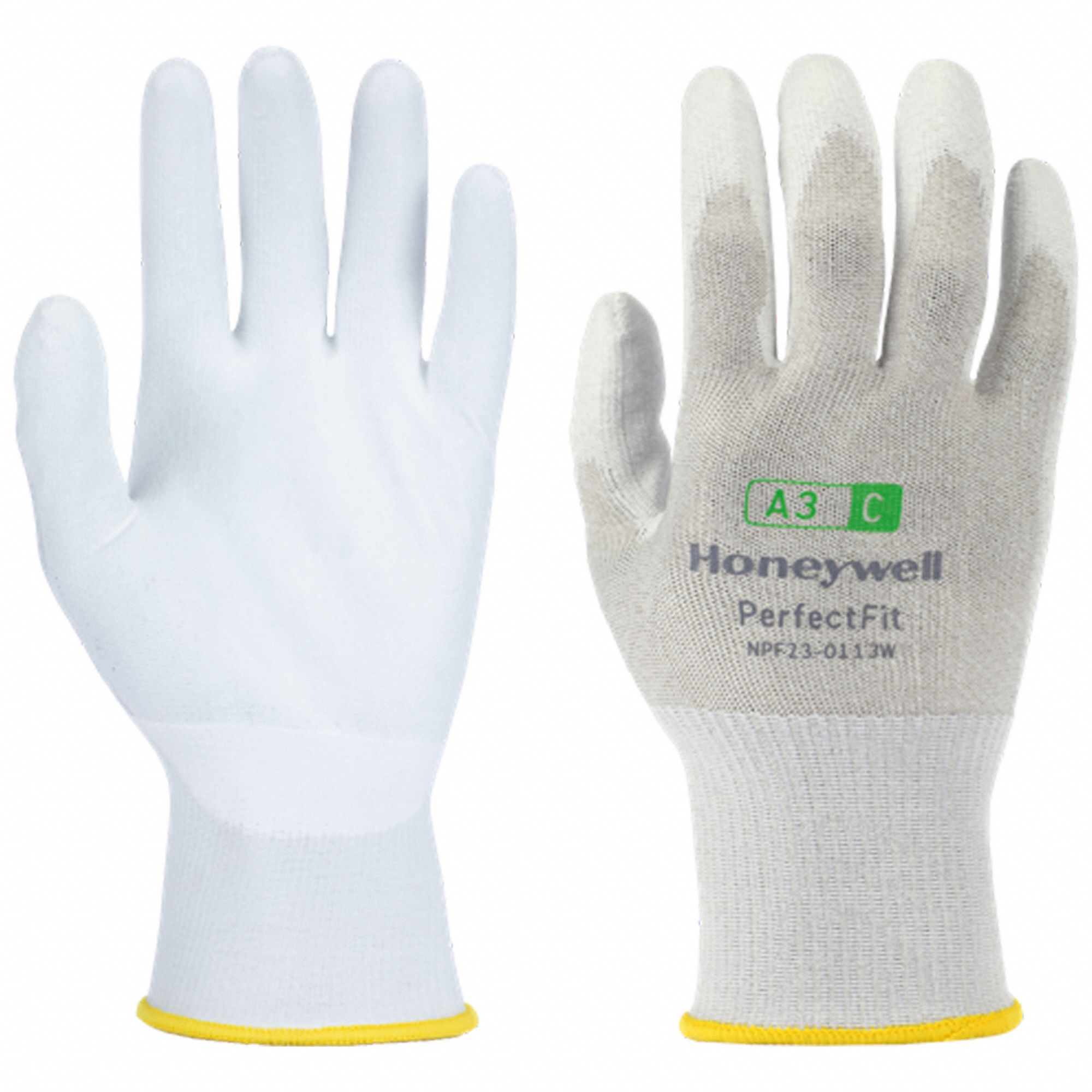 GANTS RÉSISTANT COUPURE,2TG(11),NIVEAU DE COUPE ANSI A3,¾ TREMPÉ,PU,RUGUEUX,BL
