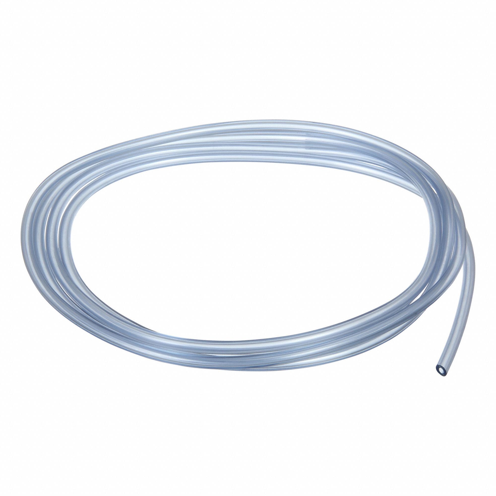 Tubing: PVC, 3 mm Inside Dia, 7 mm Outside Dia, 10 ft Lg, Clear, Not Reinforced