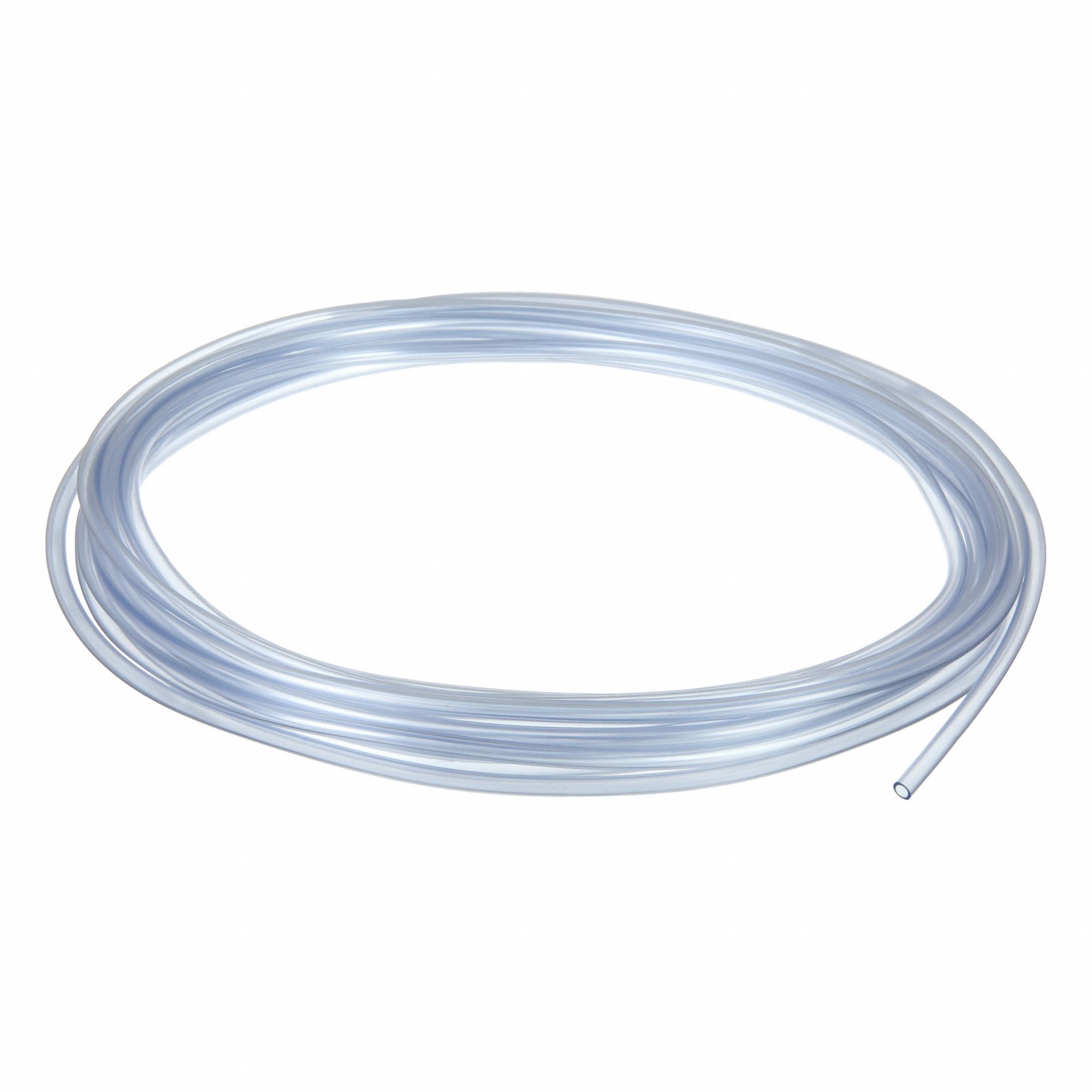 Tubing: PVC, 4 mm Inside Dia, 6 mm Outside Dia, 25 ft Lg, Clear, Not Reinforced