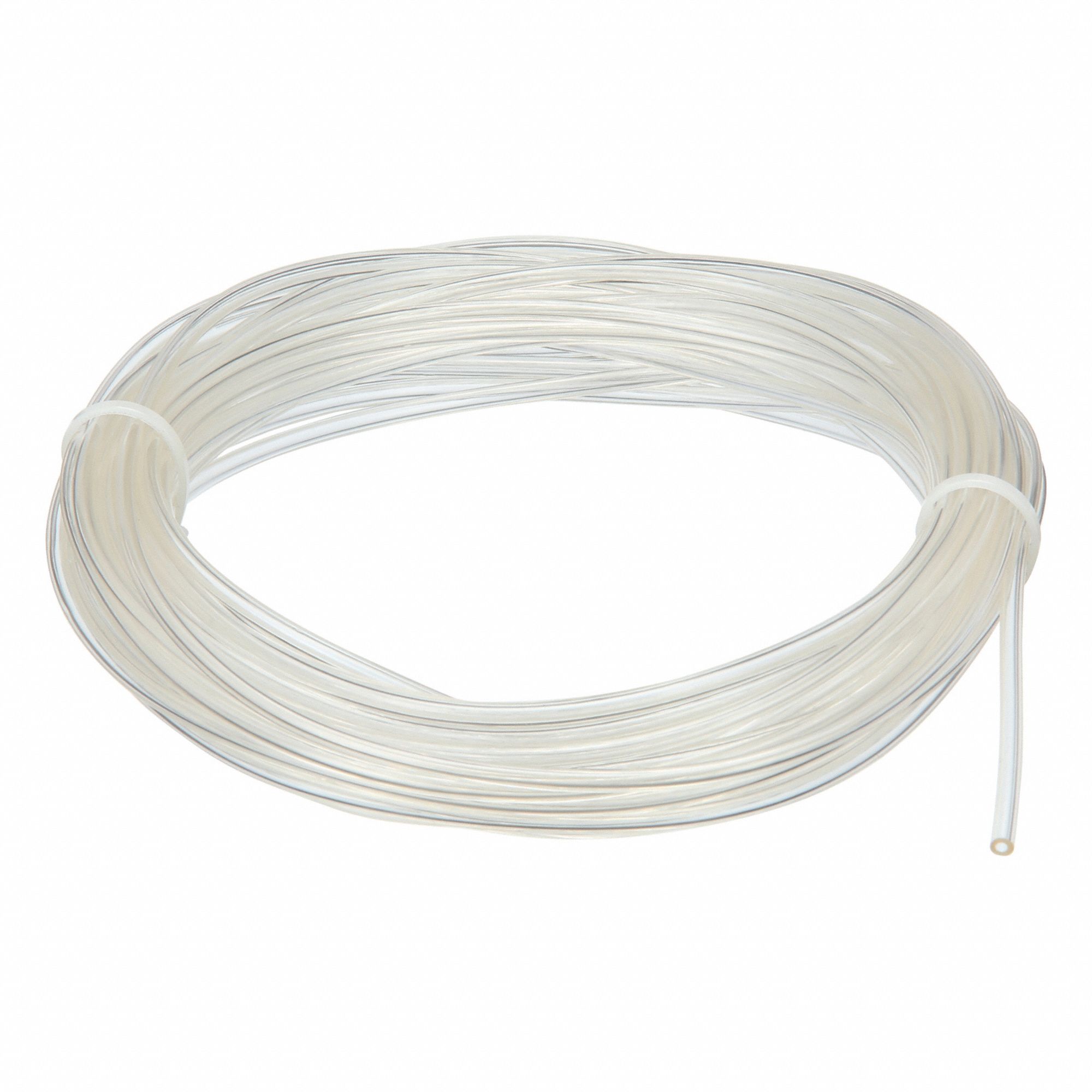 Tubing: PVC, 1/16 in Inside Dia, 1/8 in Outside Dia, 25 ft Lg, Clear, Not Reinforced