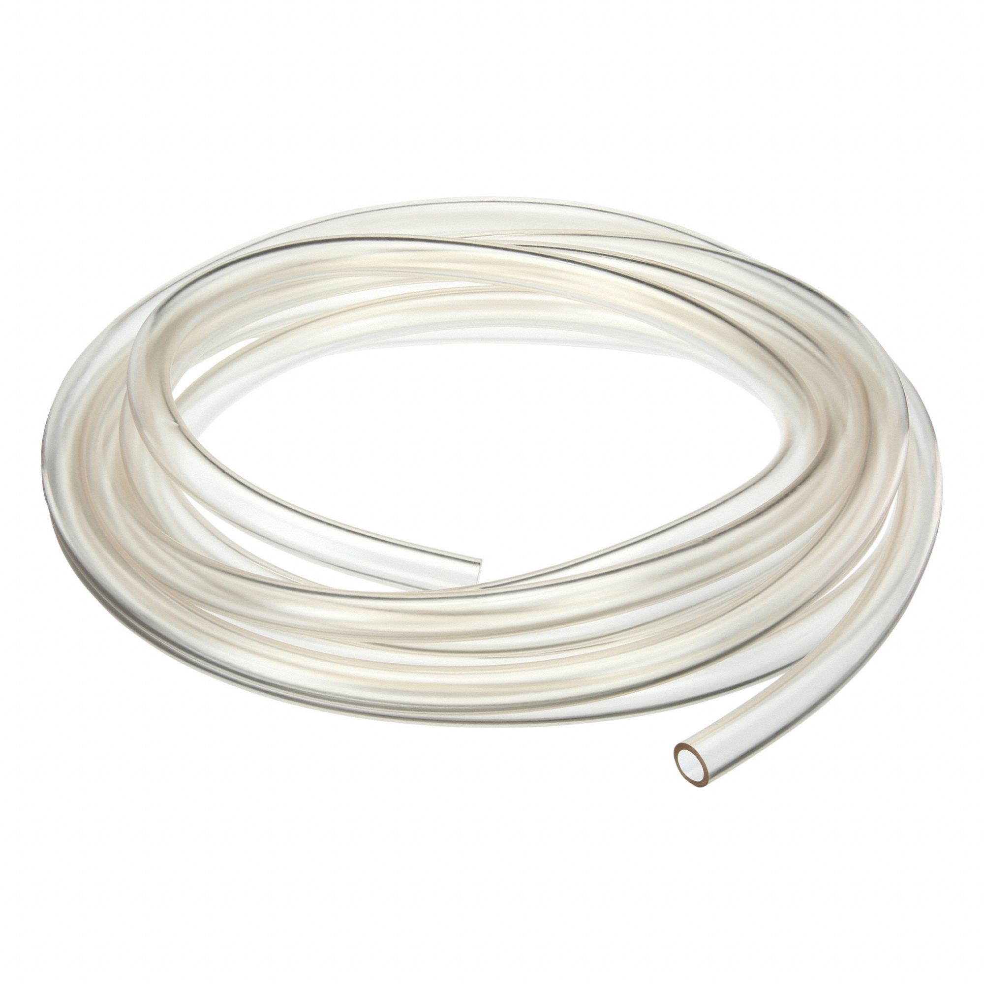 Tubing: PVC, 5/8 in Inside Dia, 7/8 in Outside Dia, 25 ft Lg, Clear, Not Reinforced