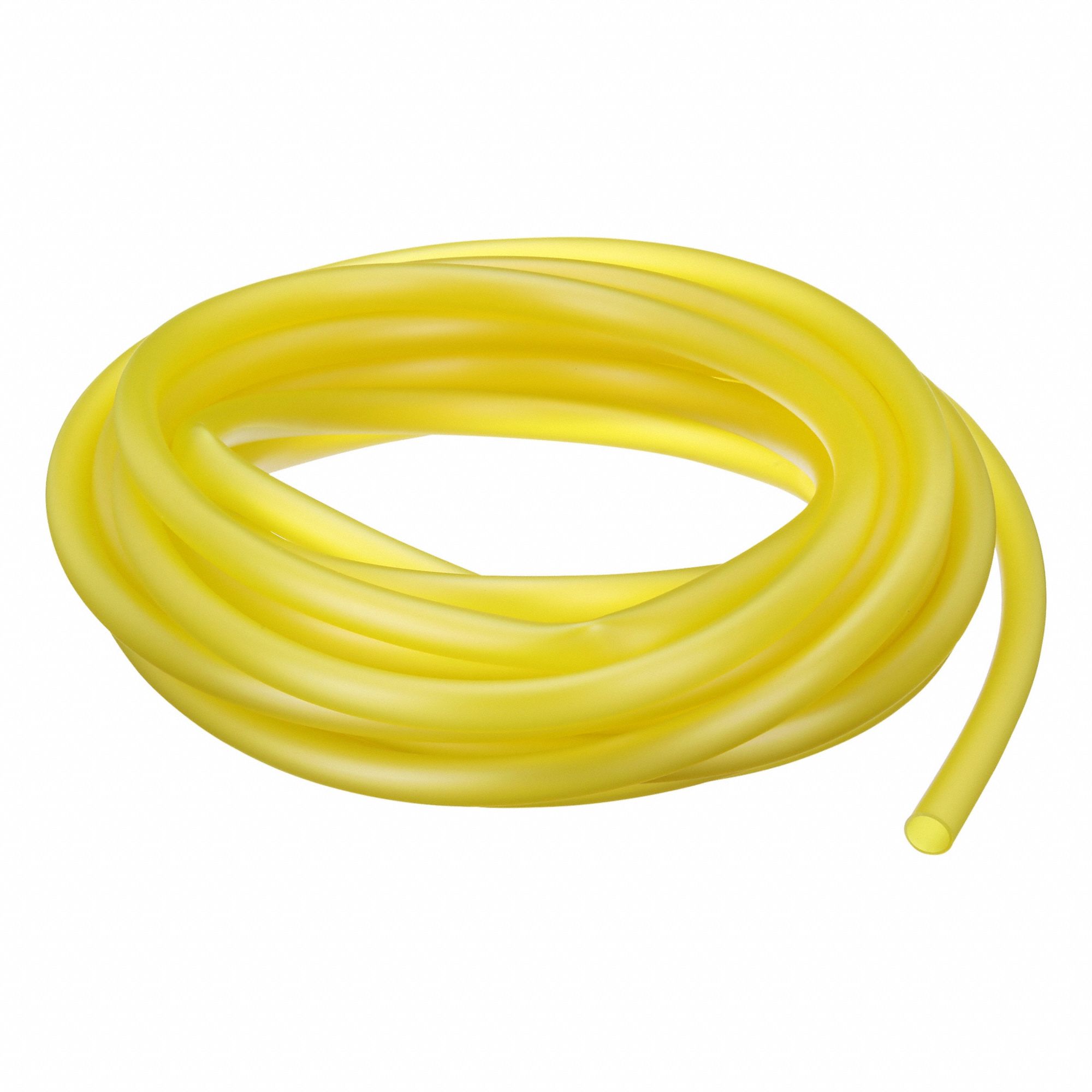 Tubing: PVC, Yellow, 14 mm Inside Dia, 16 mm Outside Dia, 50 ft Overall Lg