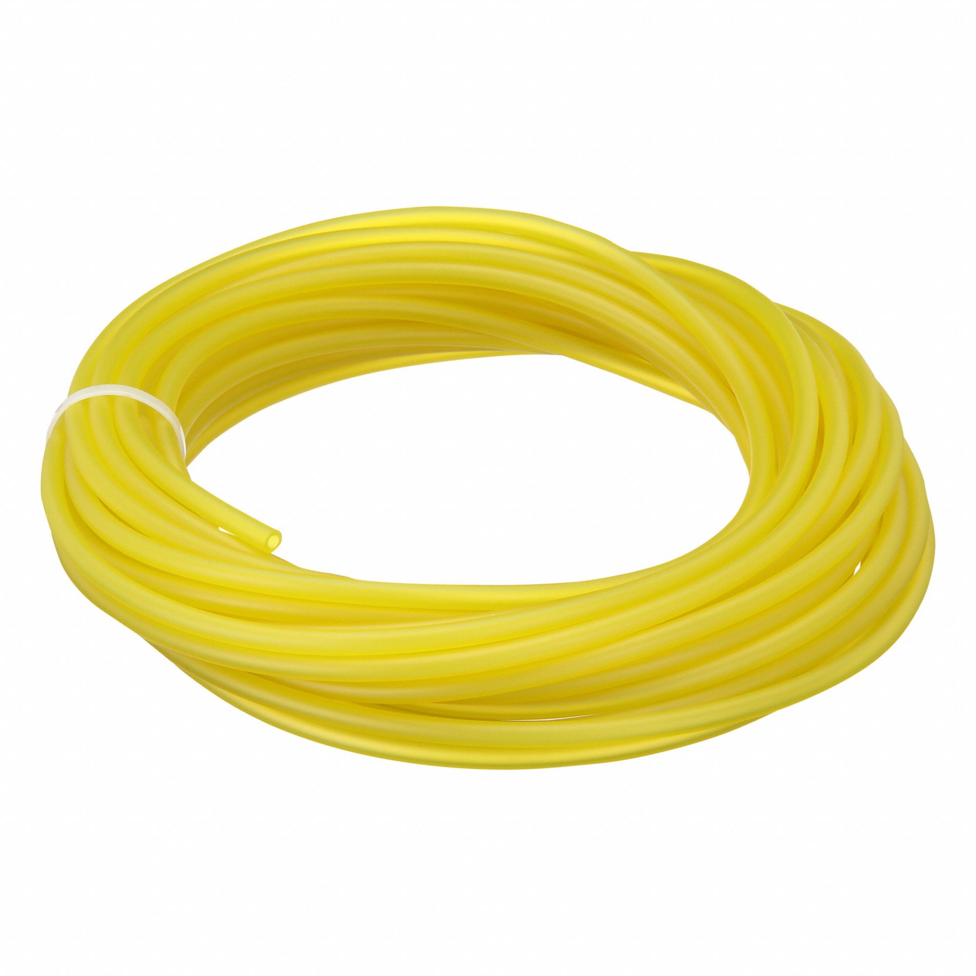 Tubing: PVC, Yellow, 4 mm Inside Dia, 7 mm Outside Dia, 50 ft Overall Lg