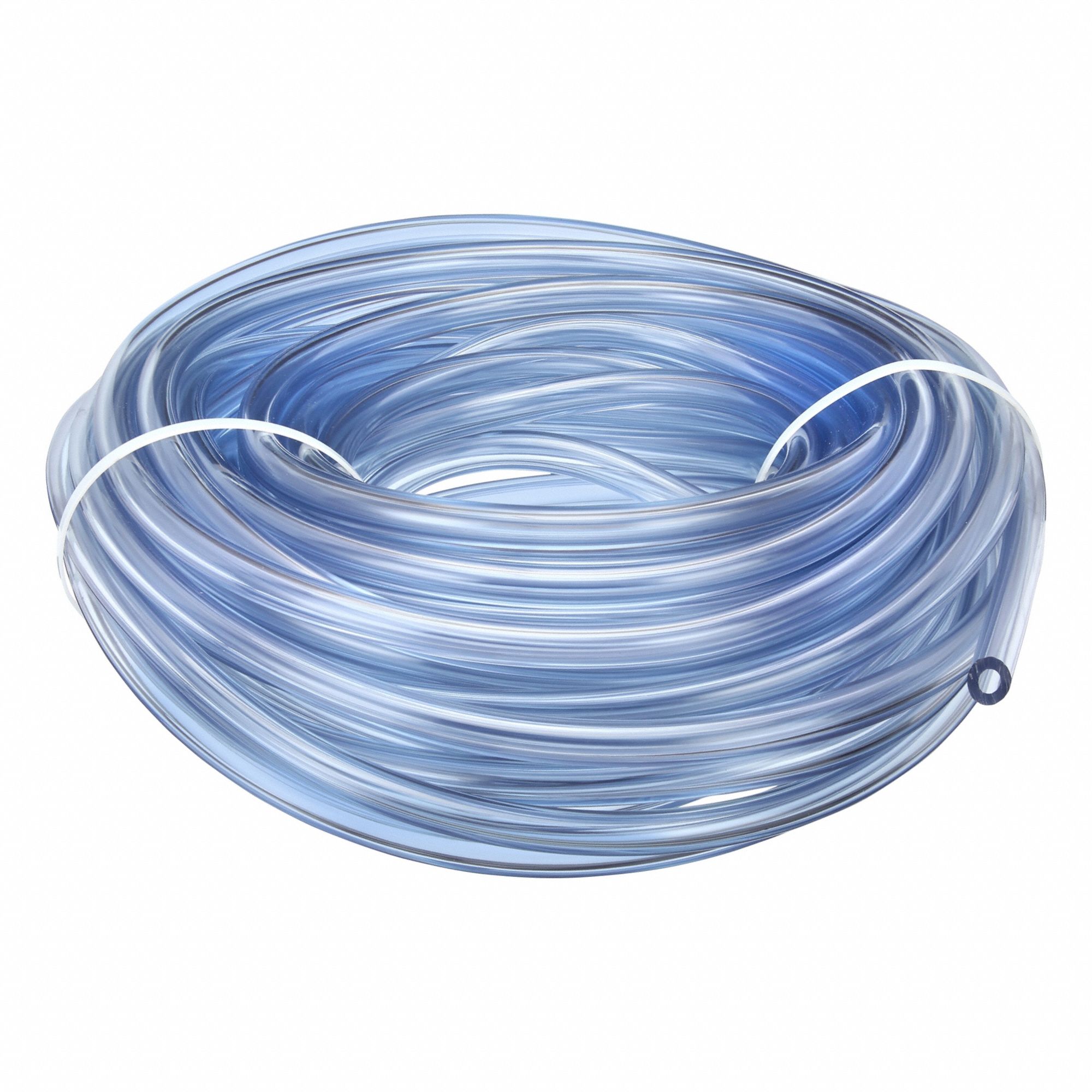 Tubing: PVC, Clear, 3/8 in Inside Dia, 3/4 in Outside Dia, 100 ft Overall Lg