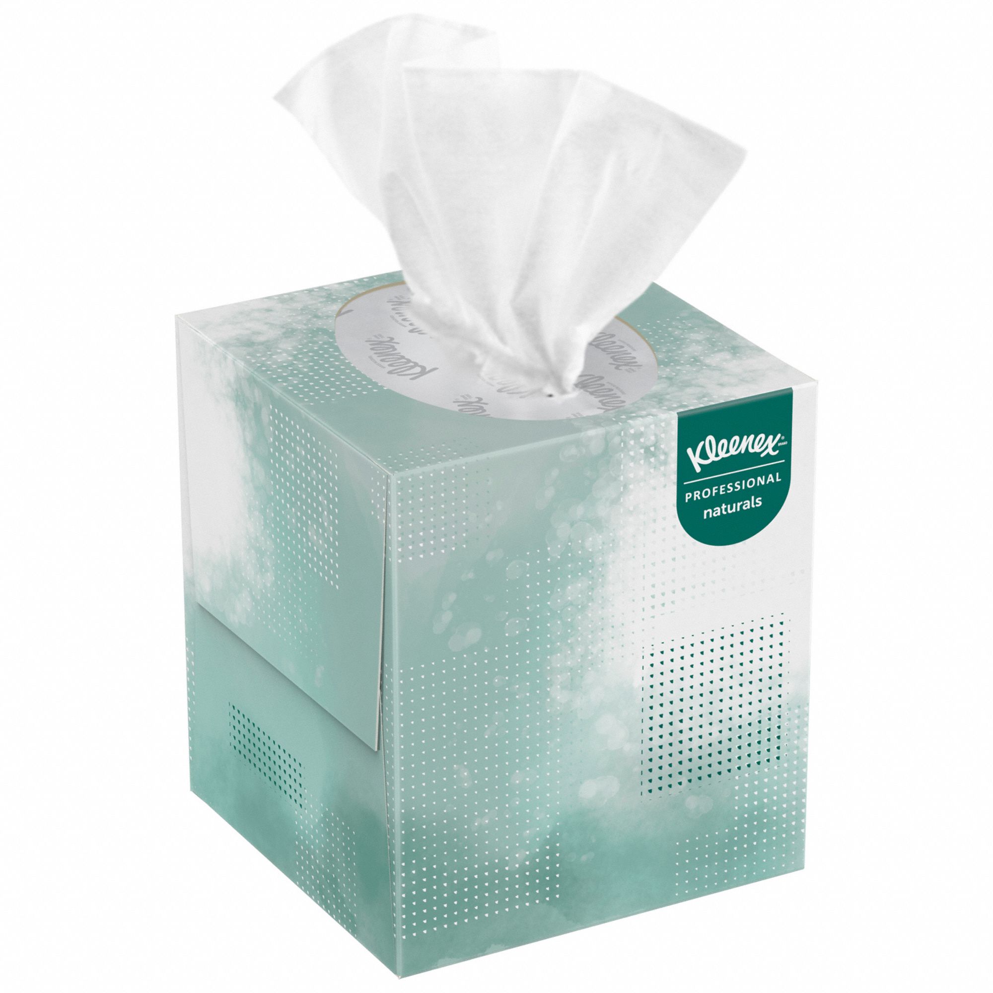 Facial Tissue: Cube, Kleenex® Naturals, 8 1⁄4 in x 7 3⁄4 in Sheet Size, 90 Sheets, 36 PK