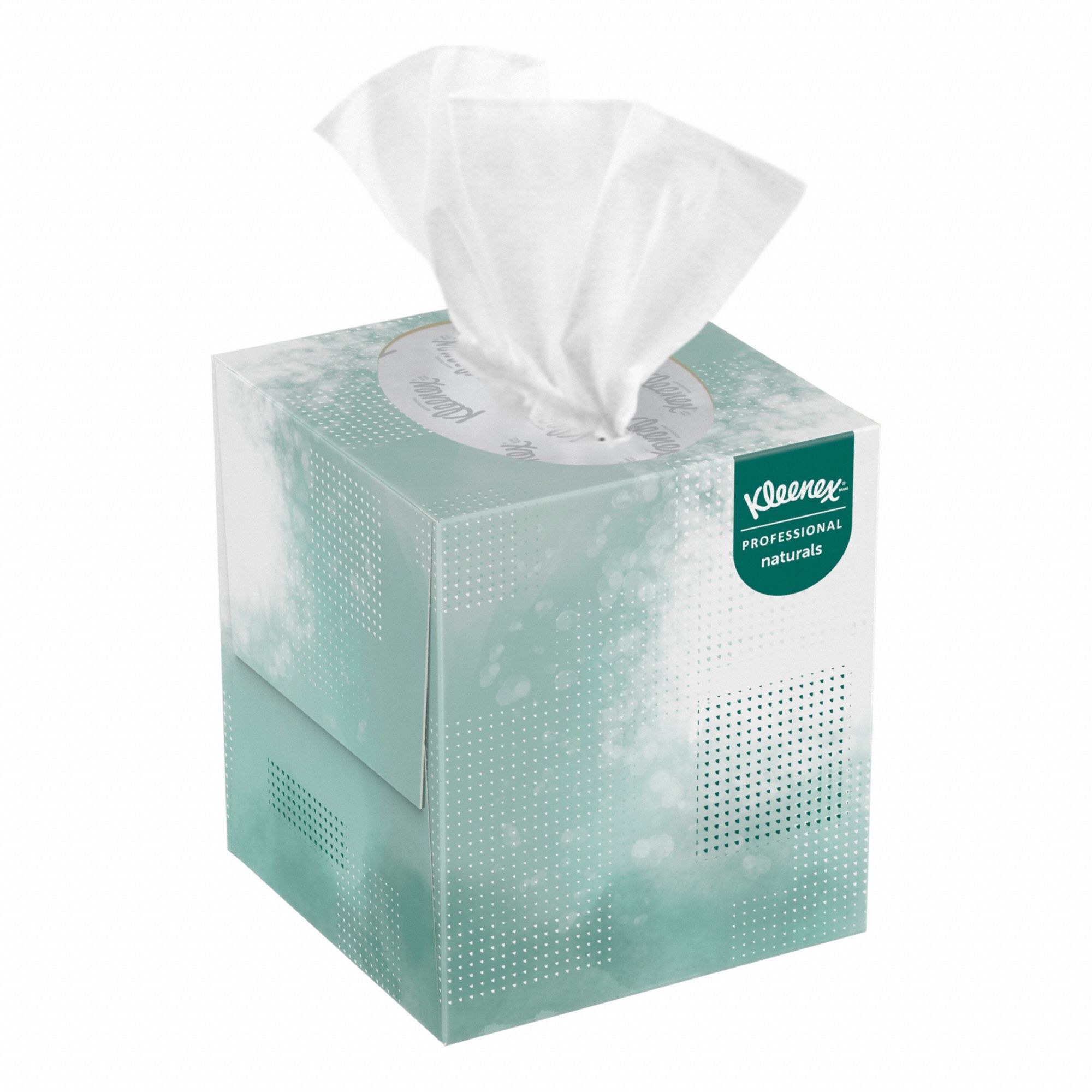 Facial Tissue: Cube, Kleenex® Naturals, 7 3/4 in x 8 1/4 in Sheet Size, 90 Sheets, 36 PK