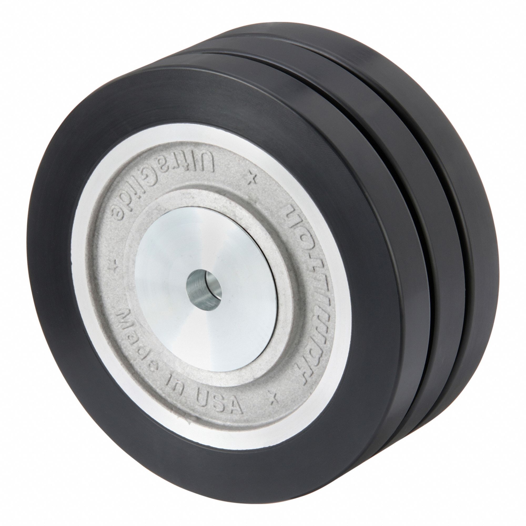 Caster Wheel: 8 in Wheel Dia., 3 in Wheel Wd, Polyurethane, Aluminum, Std
