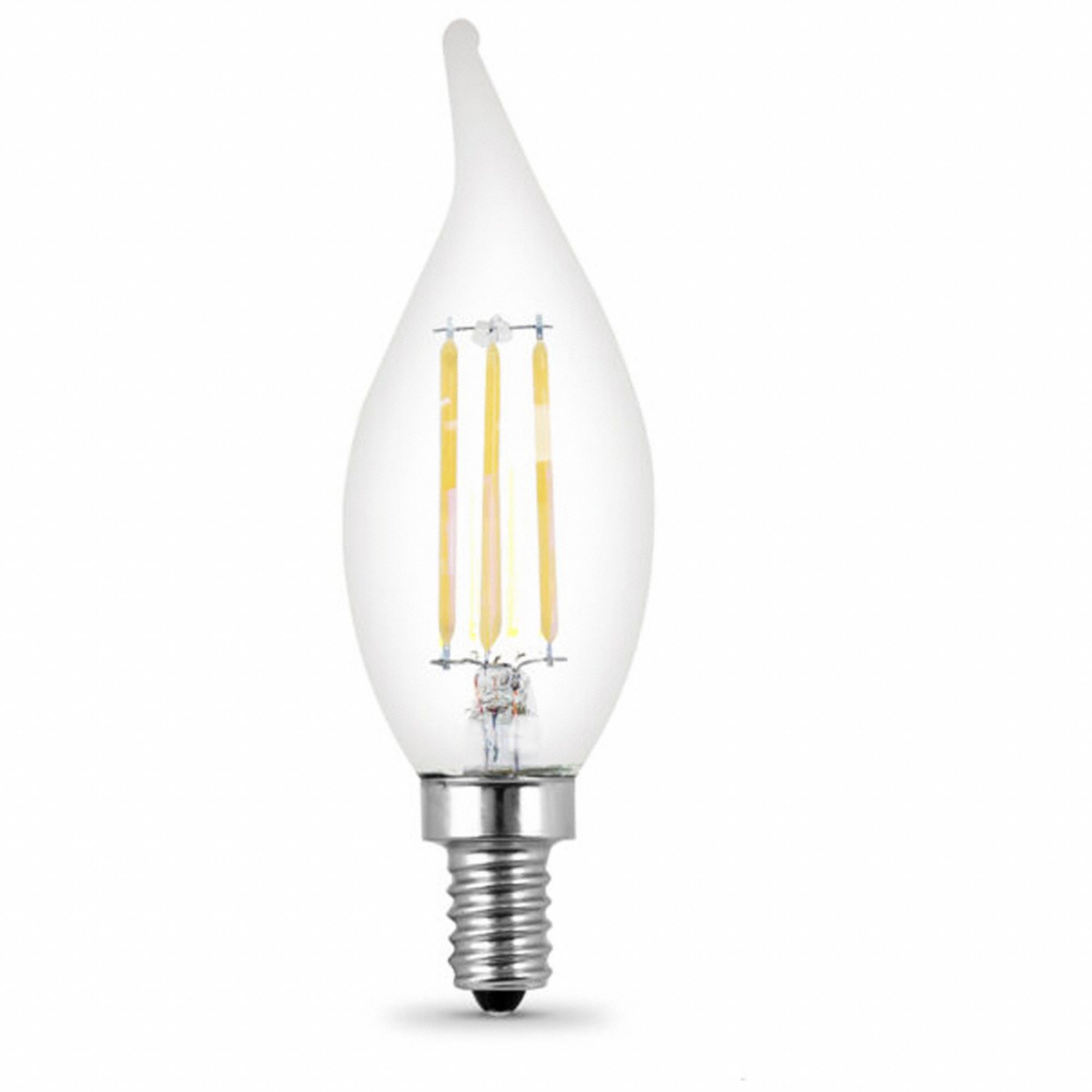 Compact LED Bulb: Candelabra Screw (E12), LED, (BA) Bullet Angled, BA10, 3.3 W Watt