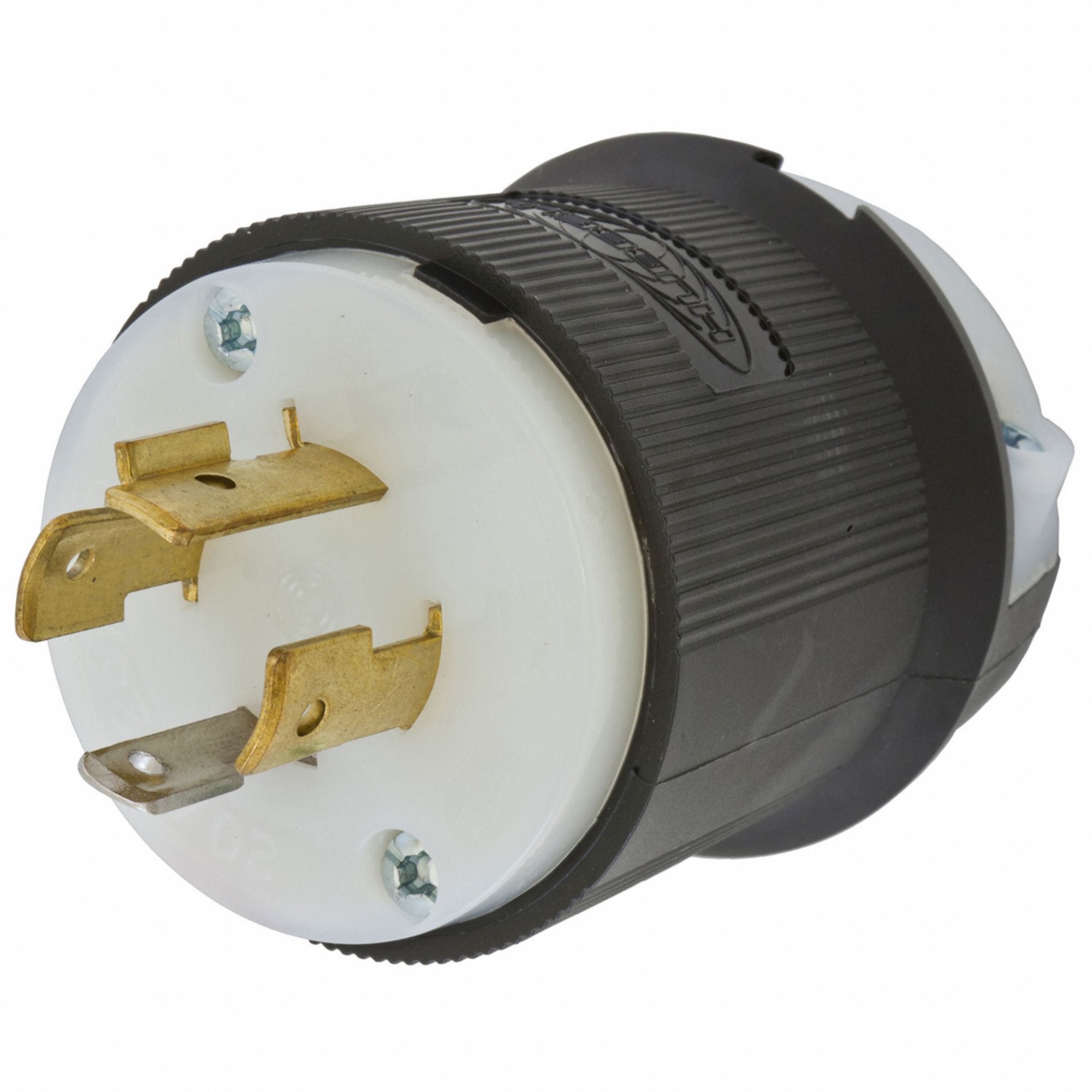 Locking Plug: L14-20P, 125/250V AC, 20 A, 3 Poles, Black/White, Spring Clamp Terminals