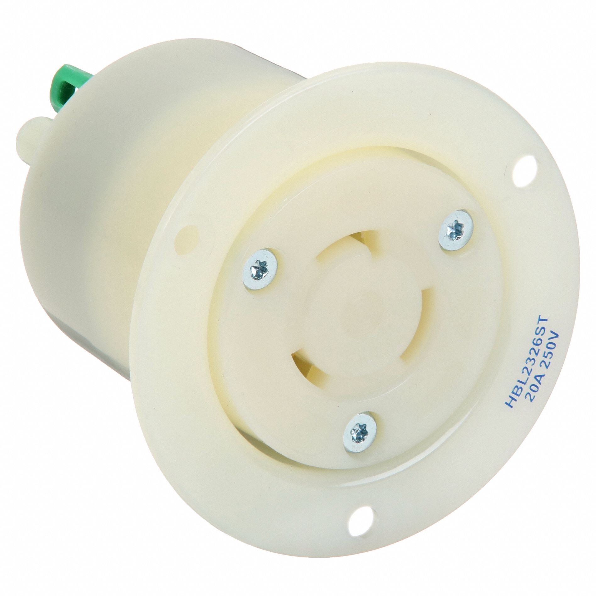 LOCKING RECEPTACLE,20 A,WHITE