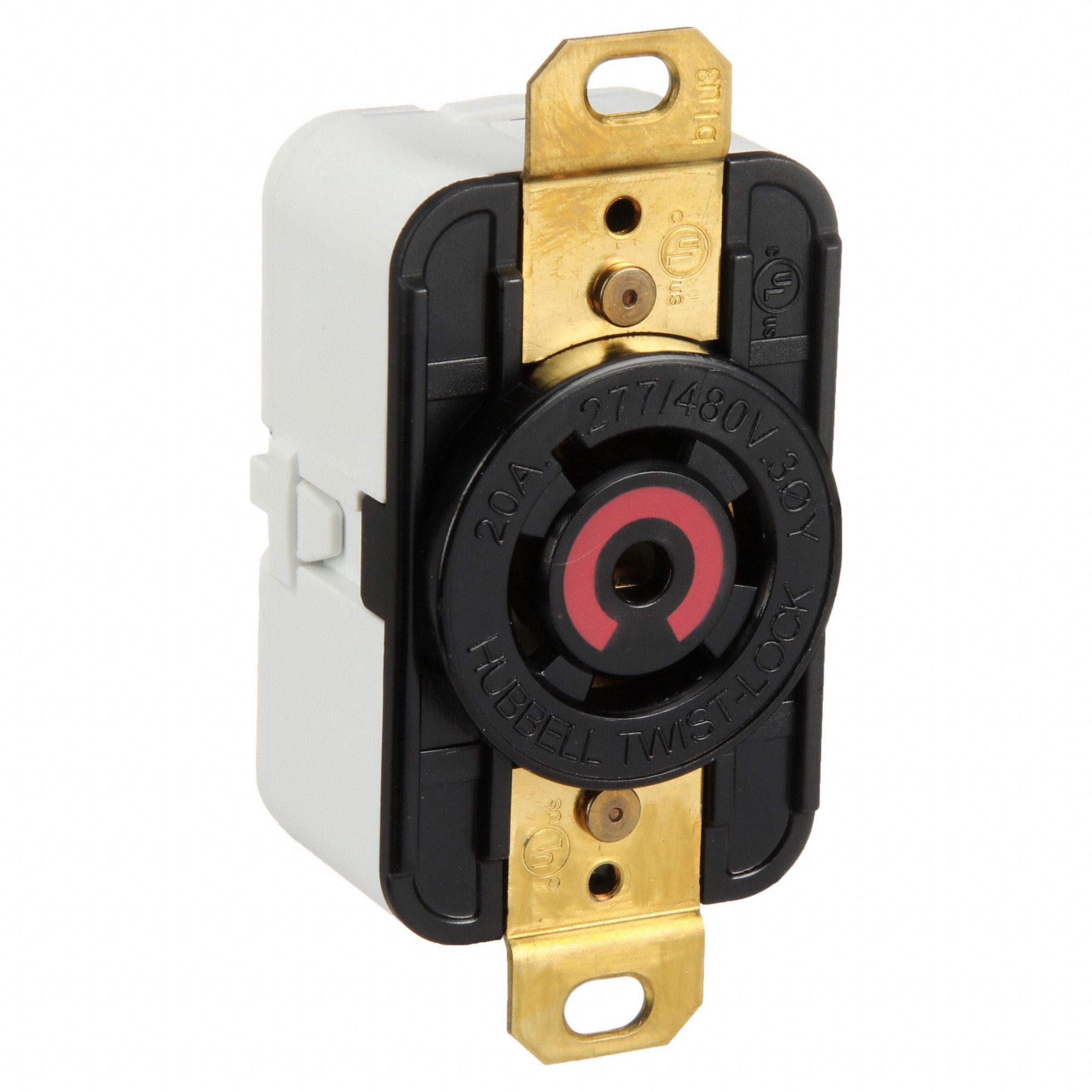 LOCKING RECEPTACLE,20 A,BLACK