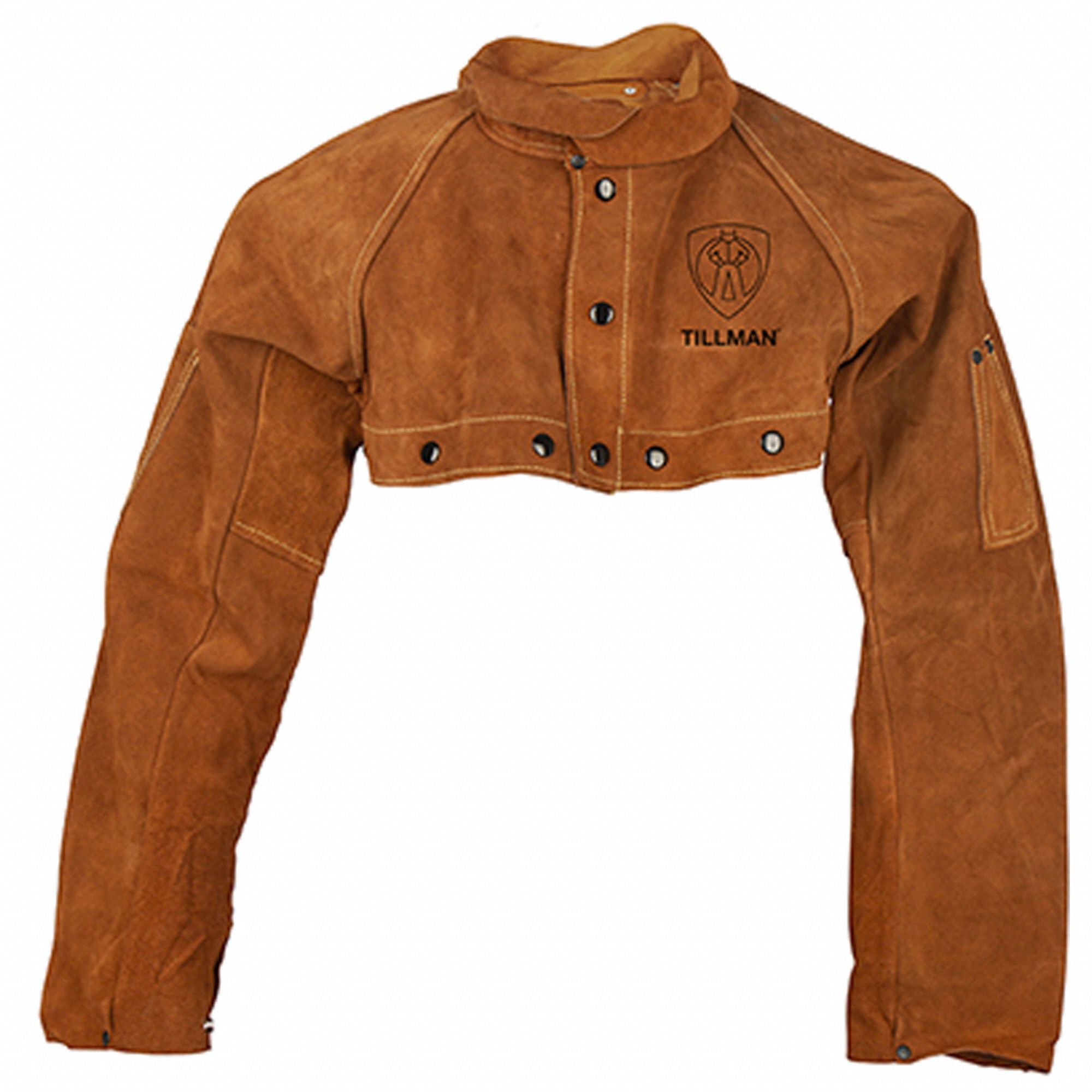 TILLMAN LEATHER WELDING CAPE SLEEVE M, Brown, Open Cuff 797WD33821M