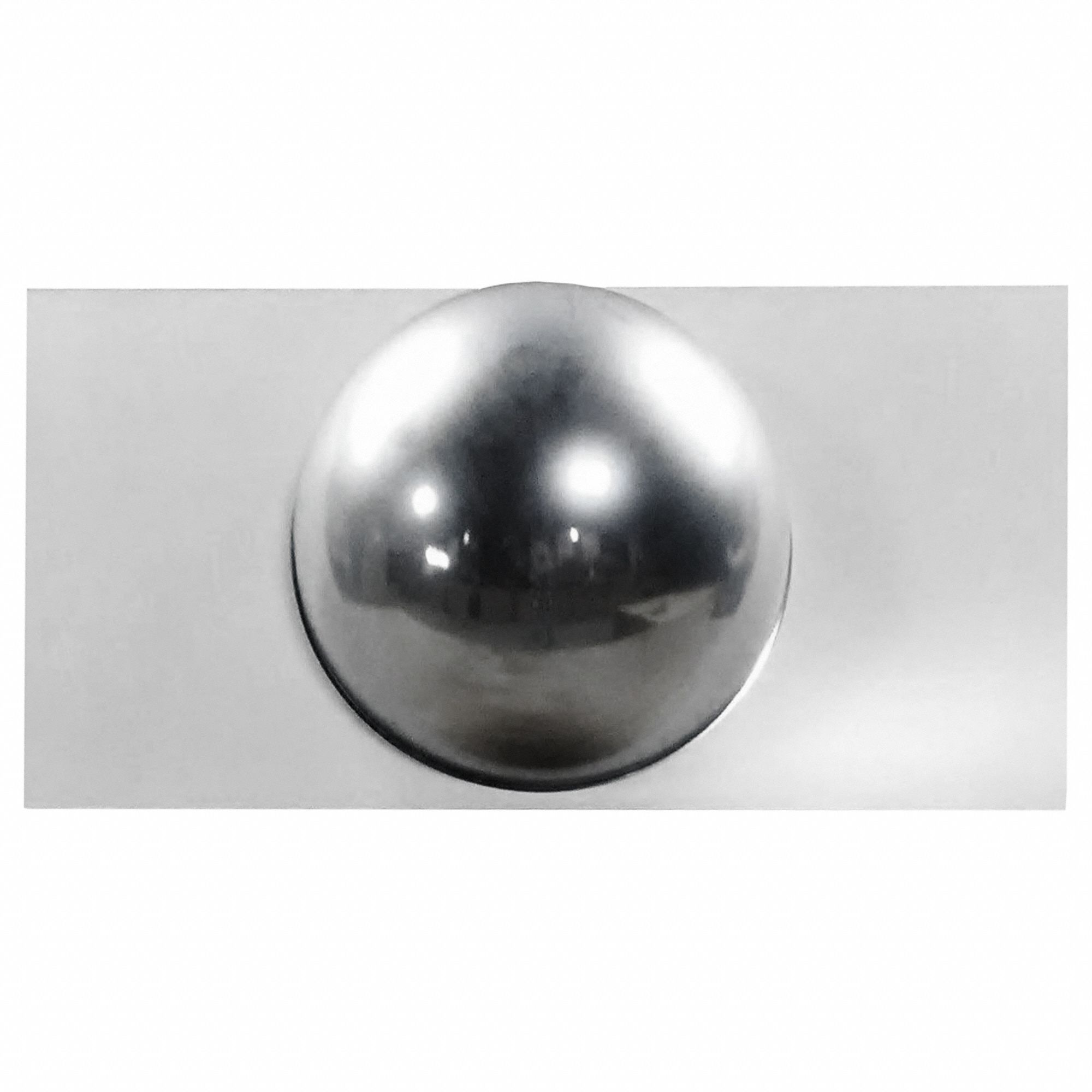 Dome Safety Mirror: Acrylic, 48 in Dia, No Backing, 48 in Panel Lg, 24 in Panel Wd, Indoor, 350 ft