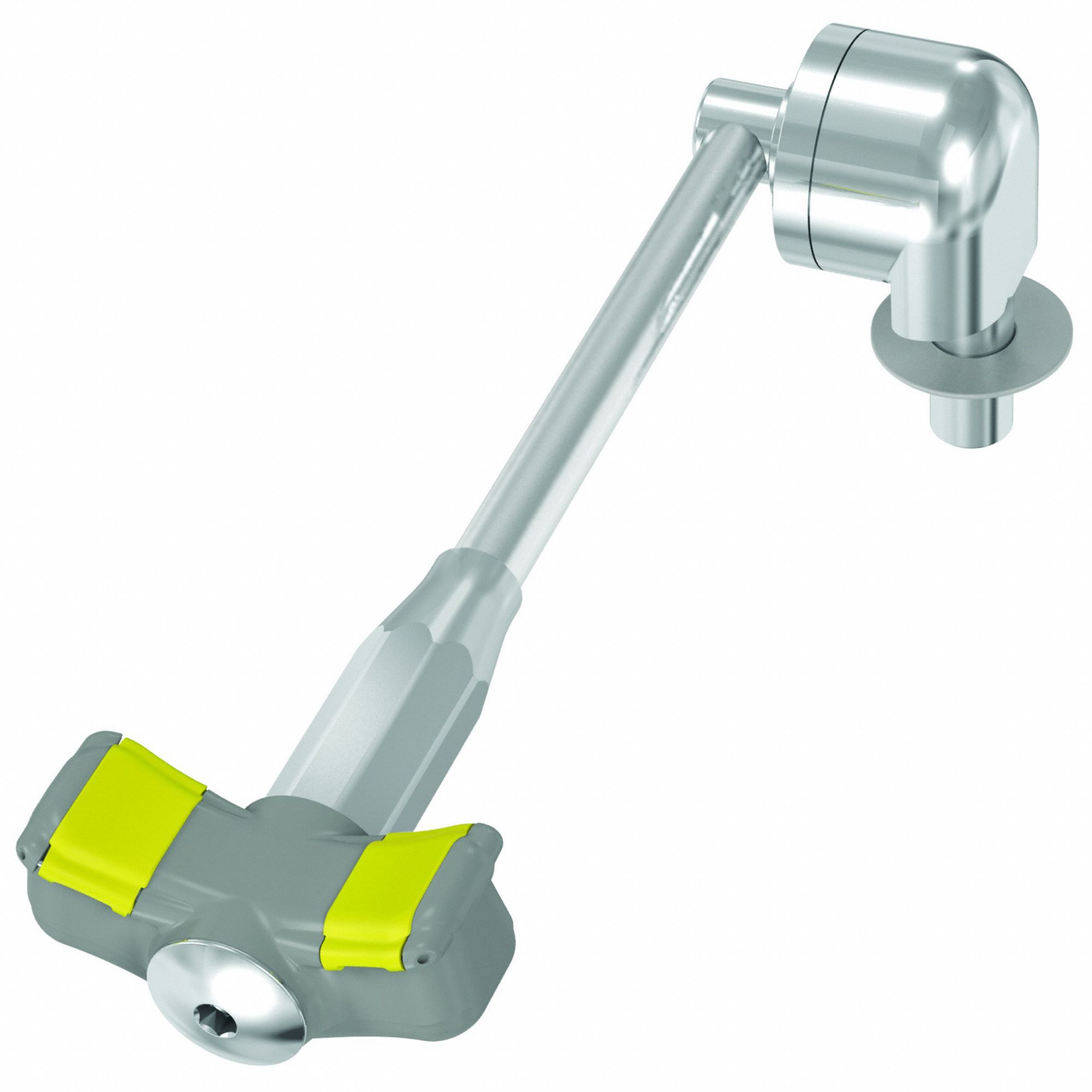 Halo Laboratory Eyewash: Deck Mnt, Eyes Coverage, No Bowl, Chrome-Plated Brass Pipe, Center