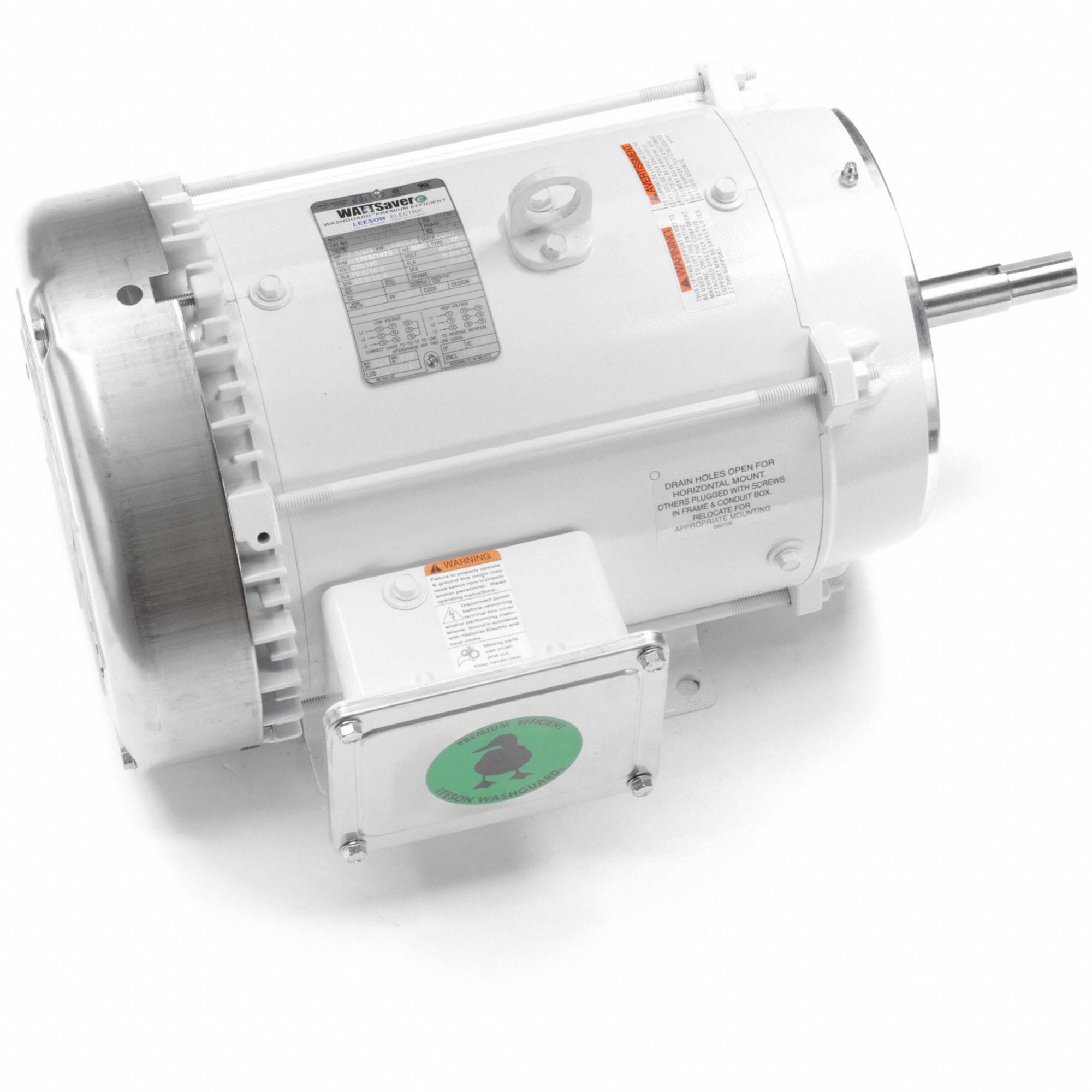 Washdown Motor: Three-Phase, 7 1/2 hp Horsepower, 1, 765 RPM RPM, 230/460V AC, TEFC