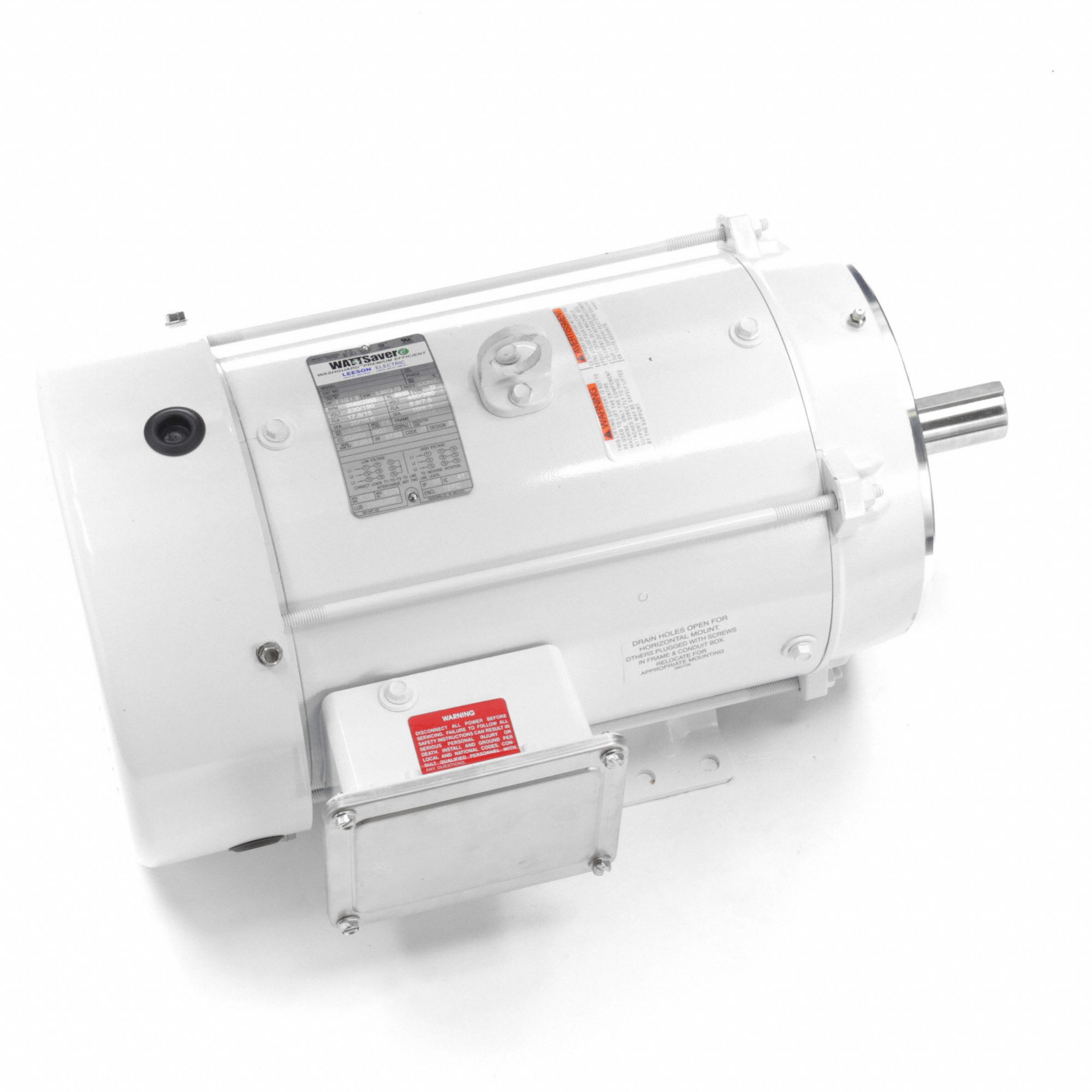 Washdown Motor: Three-Phase, 7 1/2 hp Horsepower, 3, 001/3, 600 RPM RPM, 230/460V AC, TEFC