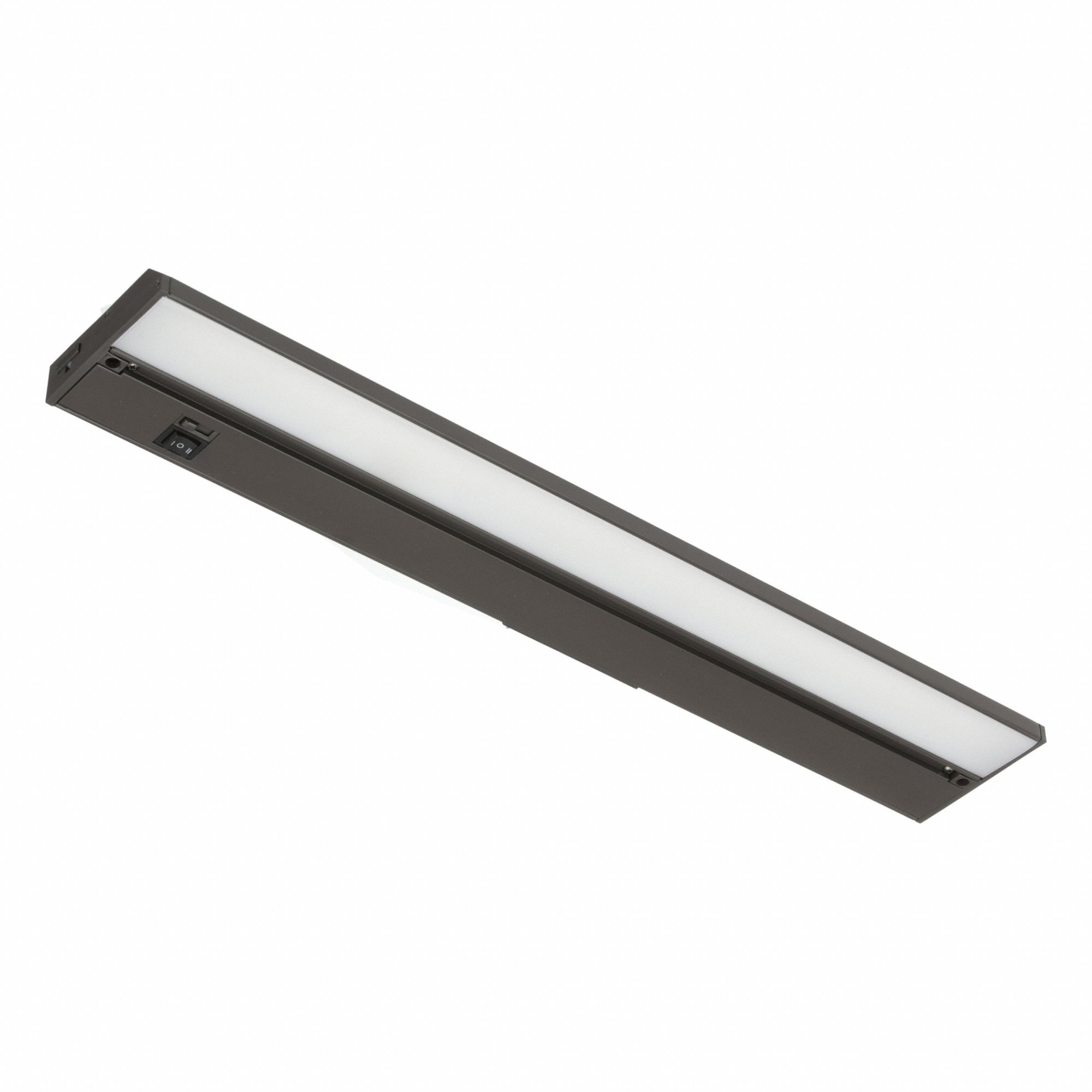 LED Under Cabinet: 22 in Lg, 746 lm, 2700K/3000K/4000K, 10.7 W, Plug-In or Hardwired, Bronze