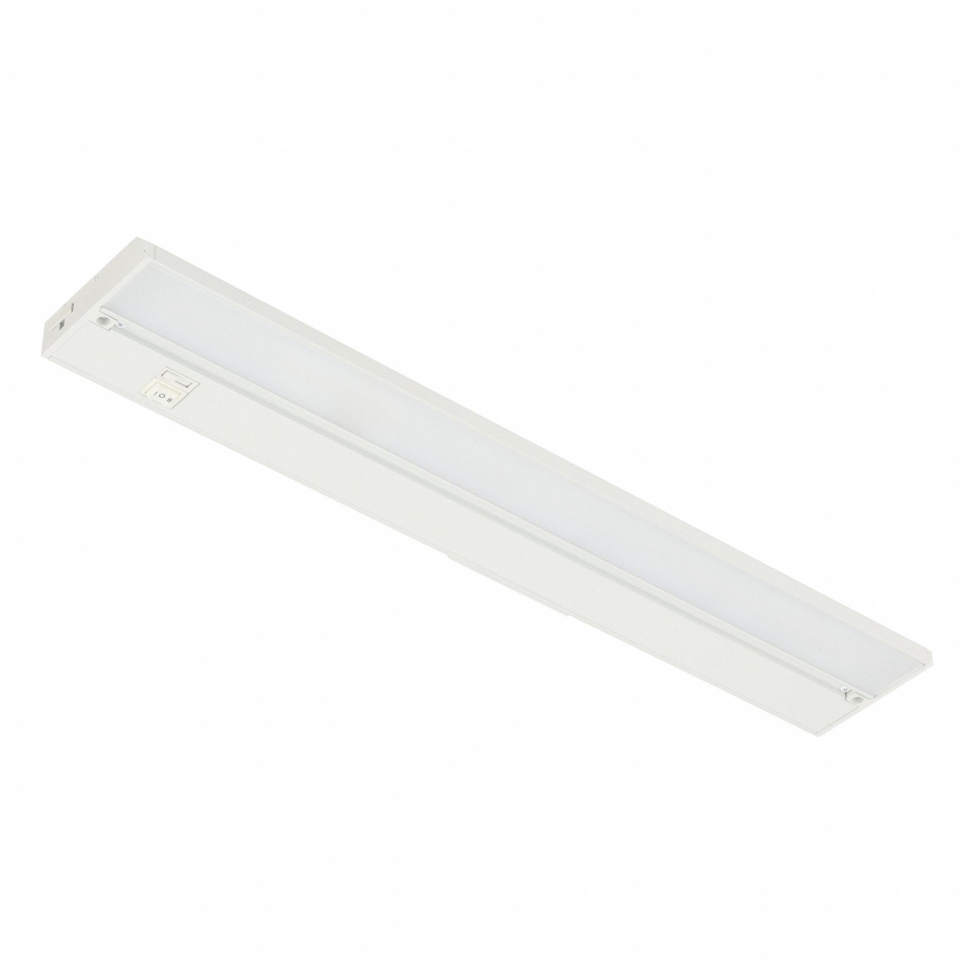 LED Under Cabinet: 22 in Lg, 746 lm, 2700K/3000K/4000K, 10.7 W, Plug-In or Hardwired, White, 1 in Ht