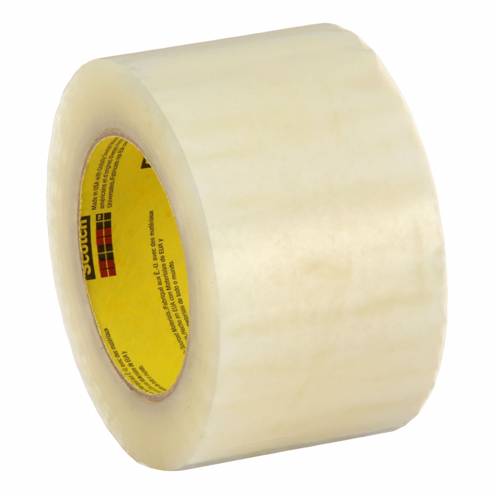 Carton Sealing Tape: 2.5 mil Tape Thick, 3 in x 110 yd, 373+