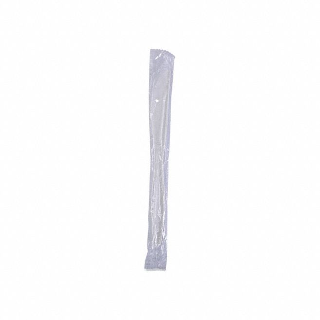 Disposable Knife: White, Heavy-Wt, Plastic, Wrapped, 1, 000 PK
