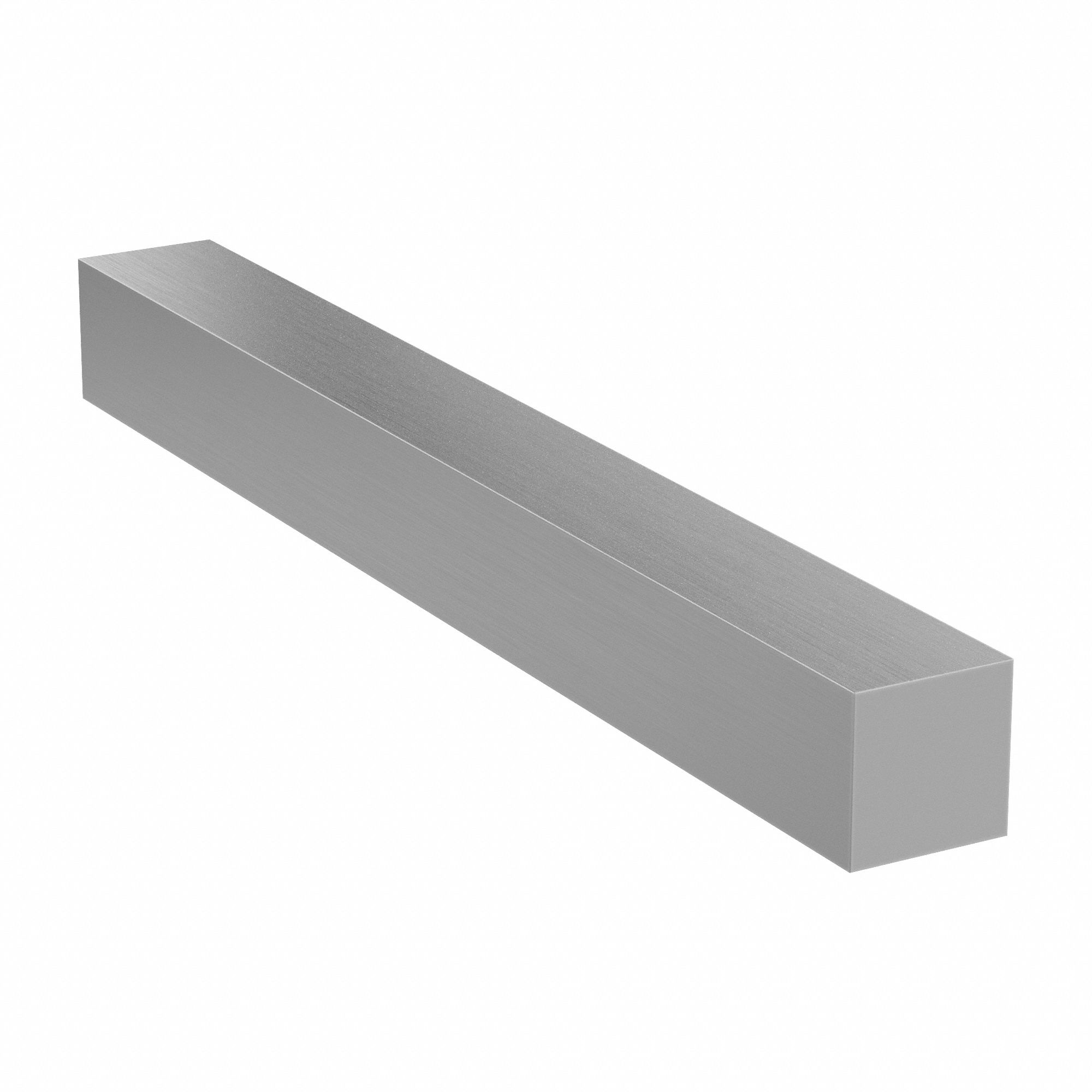 Carbon Steel Square Bar: 1045, 0.38 in Thick, 3/8 in x 6 in Nominal Size (WxL), -0.004 in, Polished