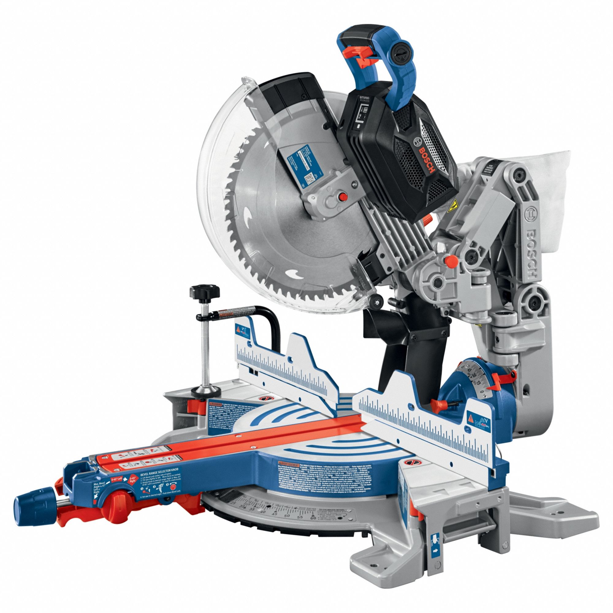 Miter Saw: Tool Only, 12 in Blade Dia., 1 in Arbor Size, Sliding, 18 V DC Volt, 52°to 60°