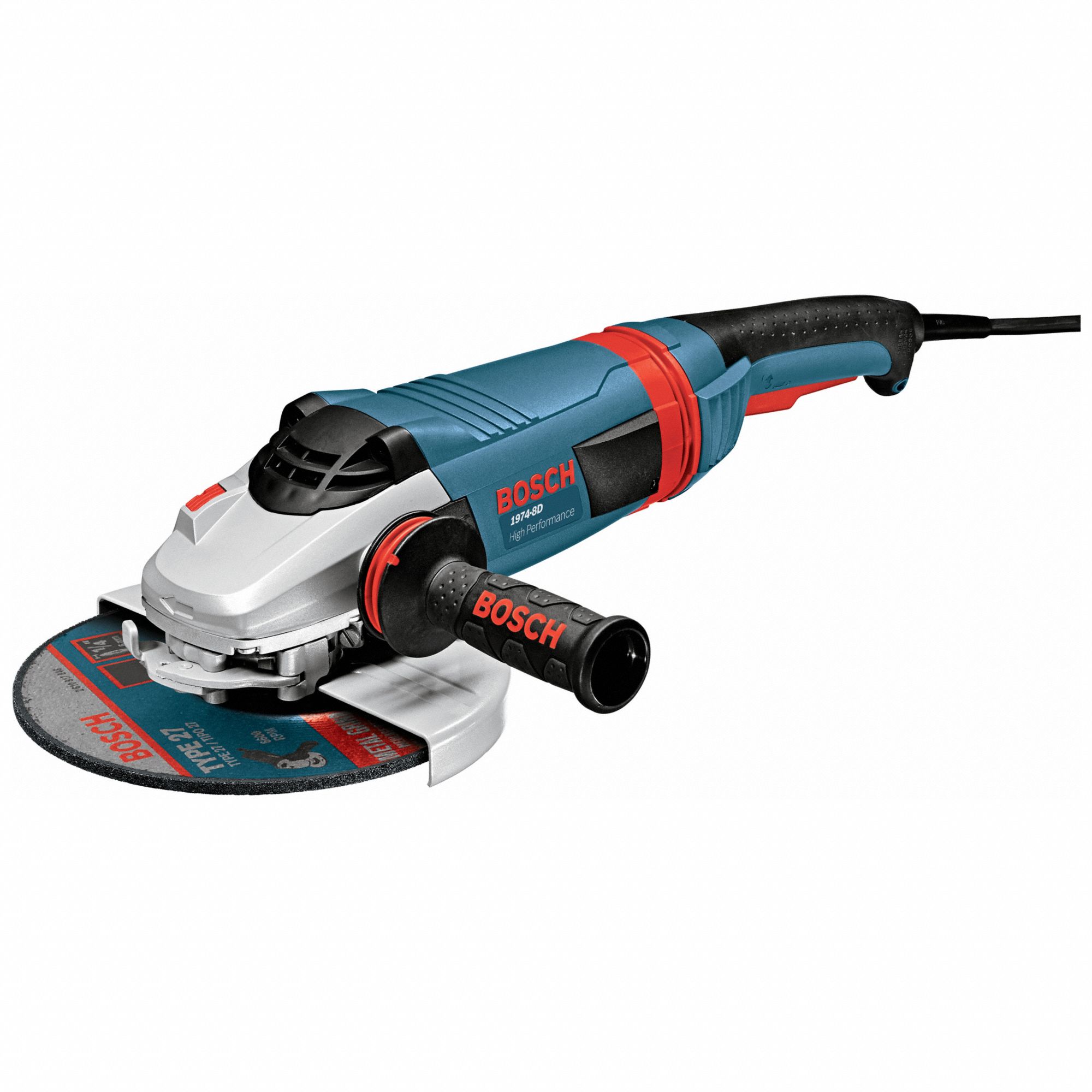 Corded Angle Grinder, 7" Wheel, 15 A