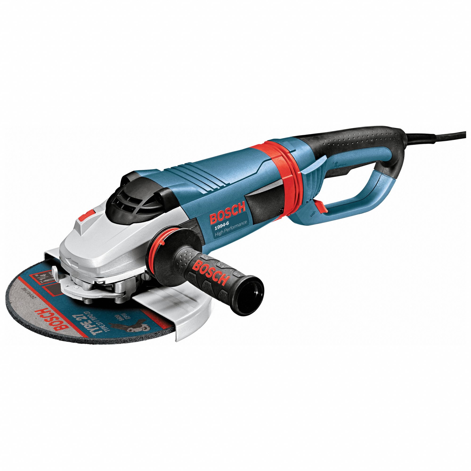 Corded Angle Grinder, 9" Wheel, 6, 500 RPM