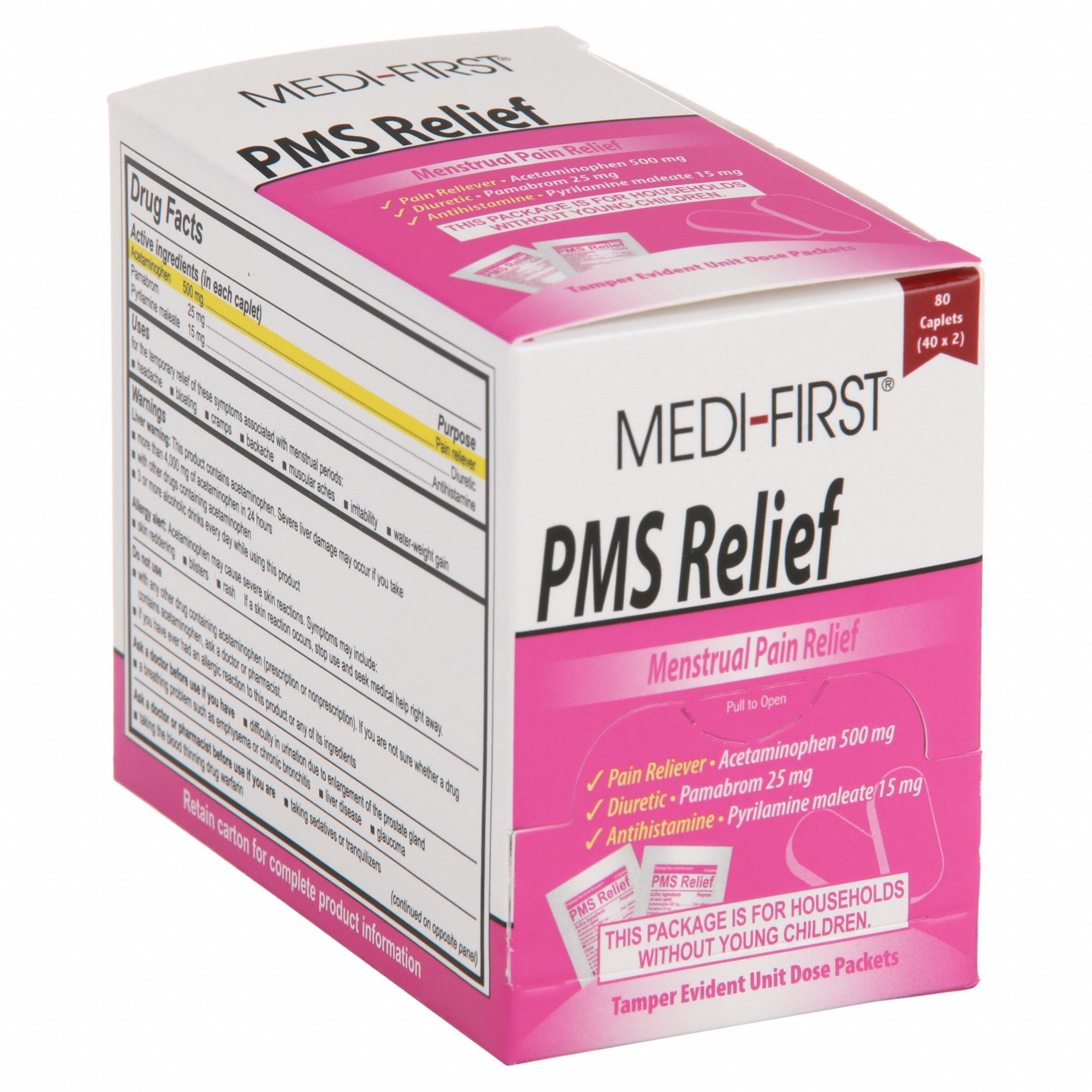 MEDIQUE, Acetaminophen/Pamabrom/Pyrilamine Maleate, 40 Individual Doses