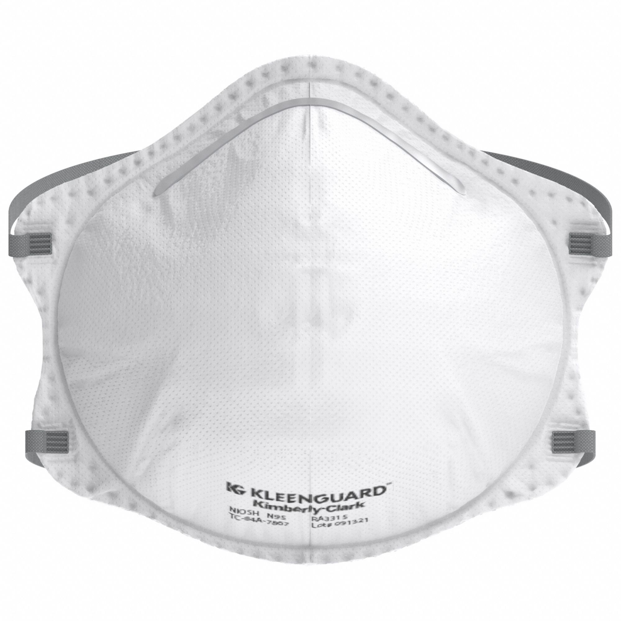Particulate Respirator: Adj, Molded Nose Clip, Comfort, White, Universal Mask Size, N95, 20 PK