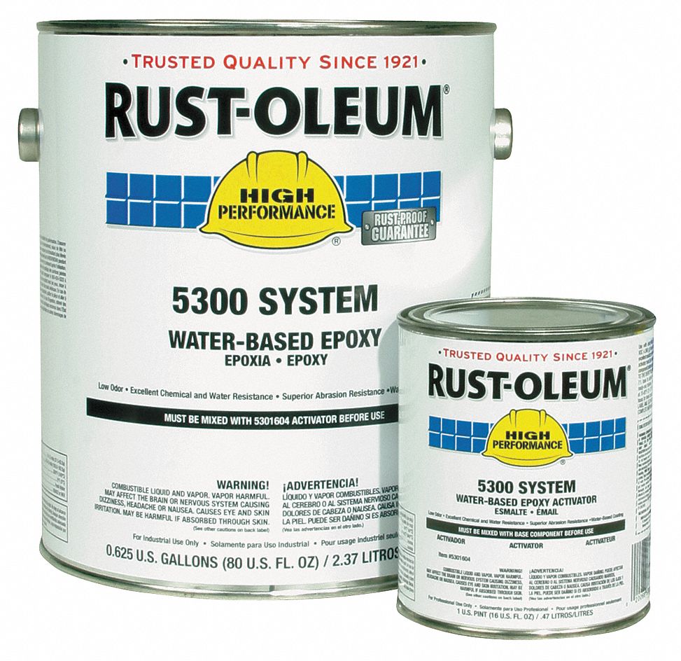 RUSTOLEUM Epoxy Activator/Finish, 5300, White, 1 gal 7AJ705392408