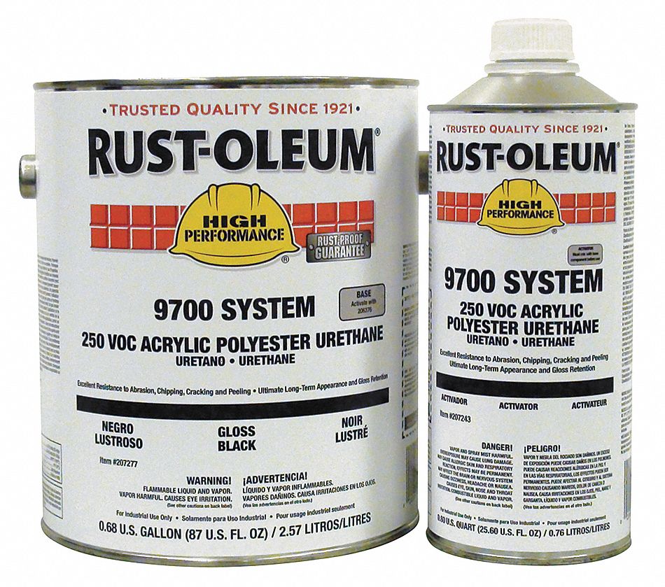 RUSTOLEUM White Urethane Activator and Finish Kit, High Gloss Finish
