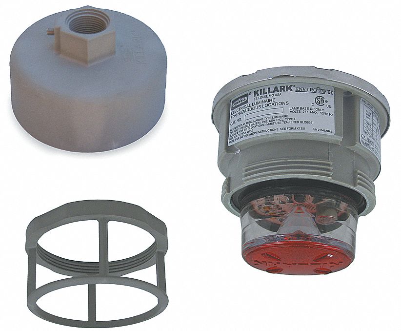 Hazardous Location Signal Light: LED, 120 to 240 V AC, 5 1/2 in Overall Ht, Red