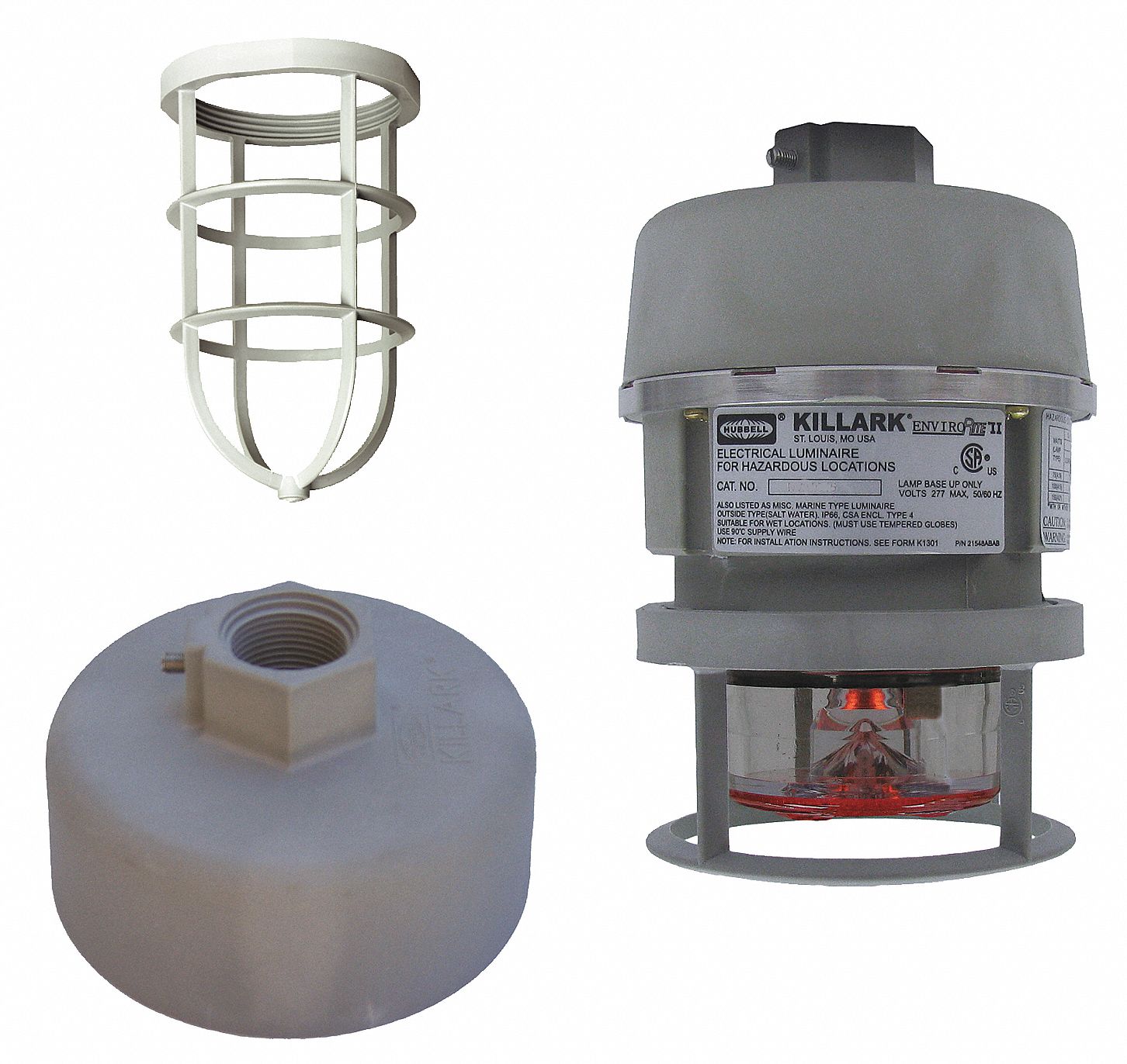 Hazardous Location Signal Light: LED, 12 to 80 V DC, 6 9/16 in Overall Ht, Red, NVSLCFG26RAG