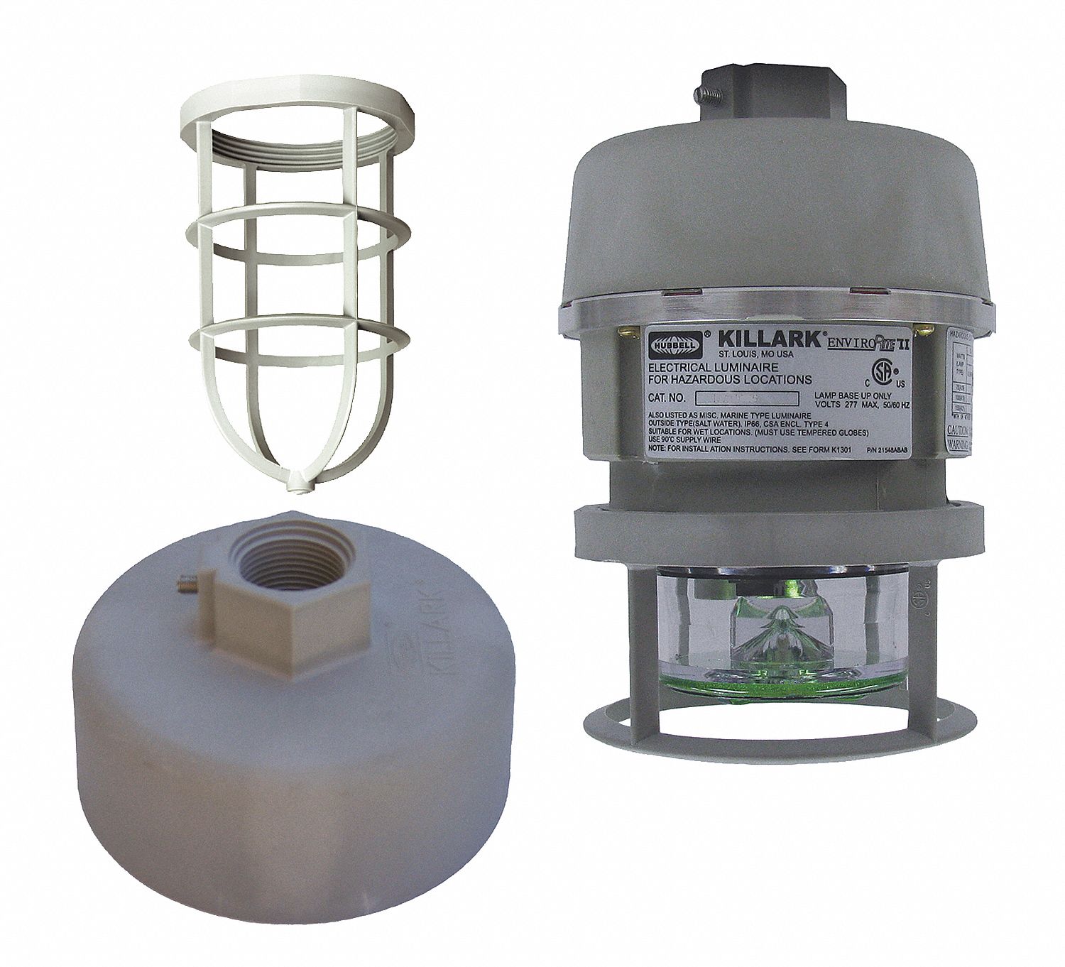 Hazardous Location Signal Light: LED, 12 to 80 V DC, 6 9/16 in Overall Ht, Green