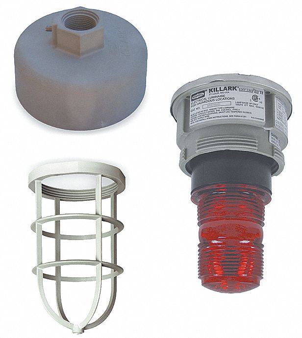 Hazardous Location Signal Light: Xenon, 12 to 80 V DC, 11 9/16 in Overall Ht, Red